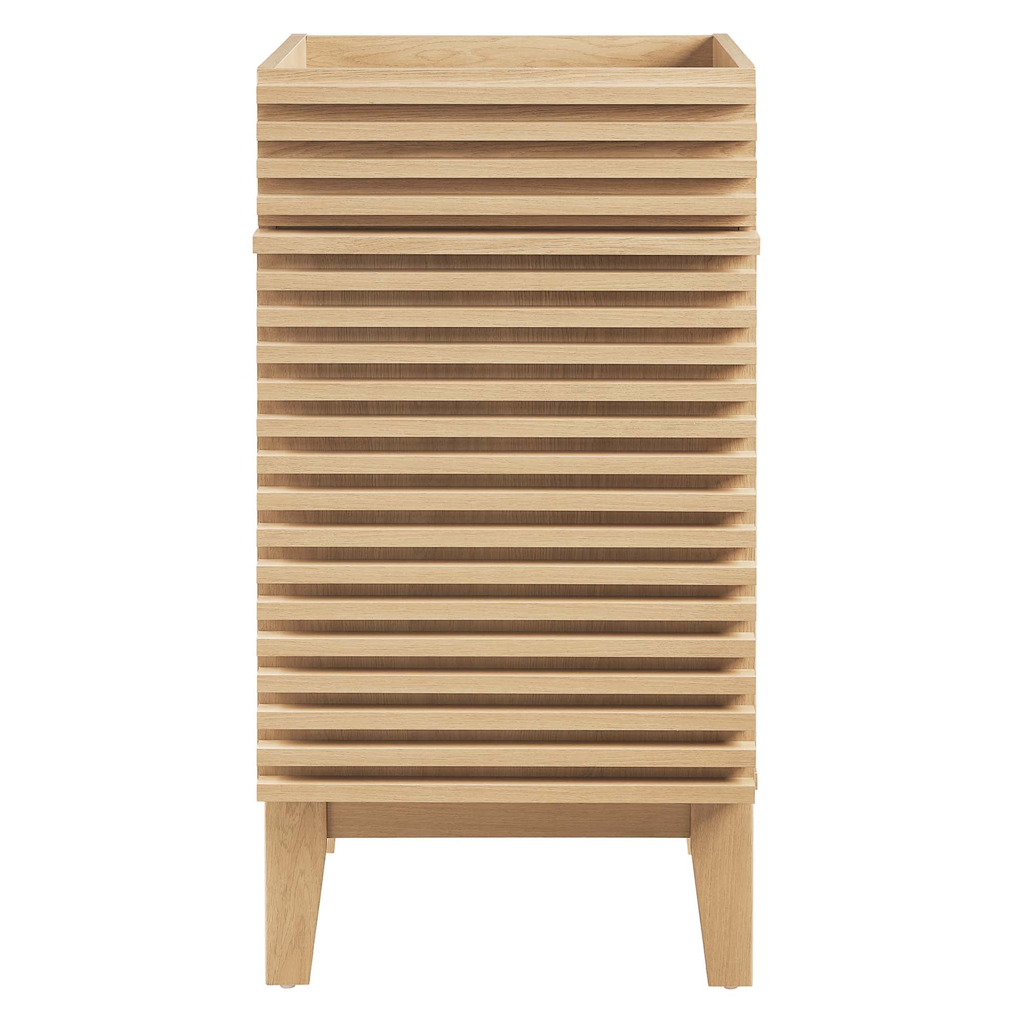 Render 18" Bathroom Vanity Cabinet (Sink Basin Not Included), Oak