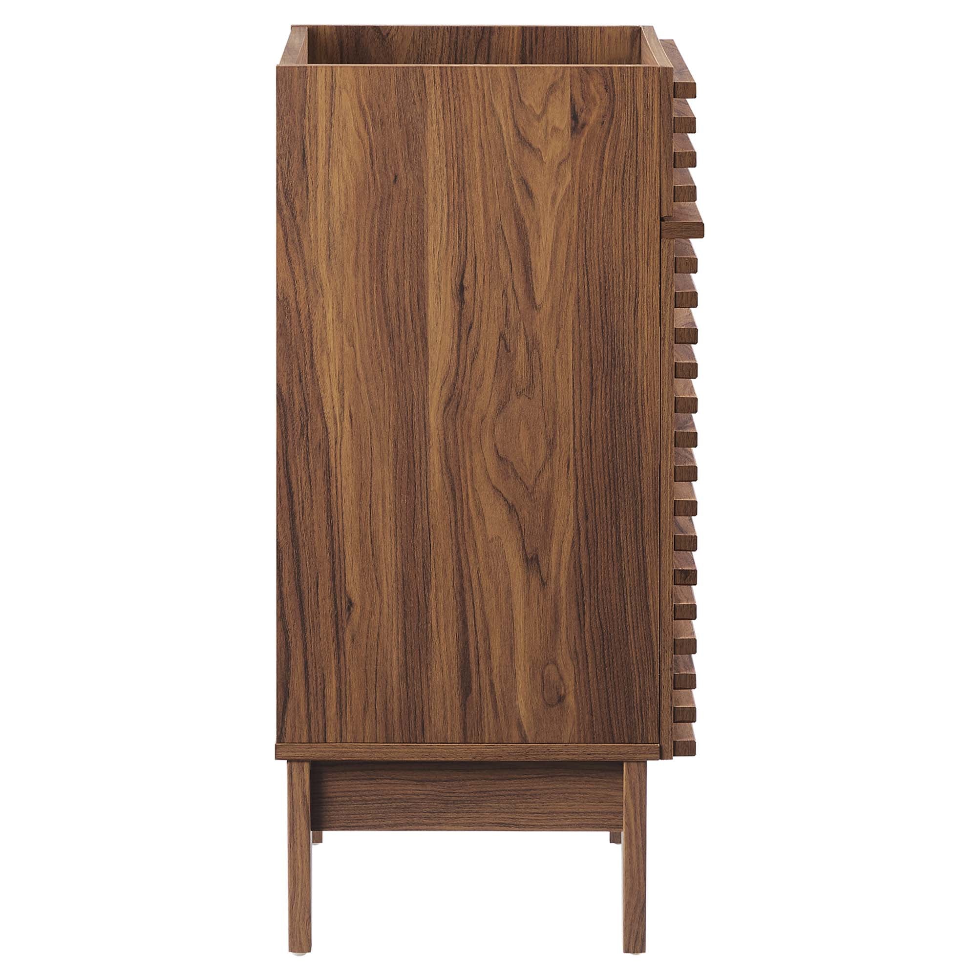 Render 18" Bathroom Vanity Cabinet (Sink Basin Not Included), Walnut