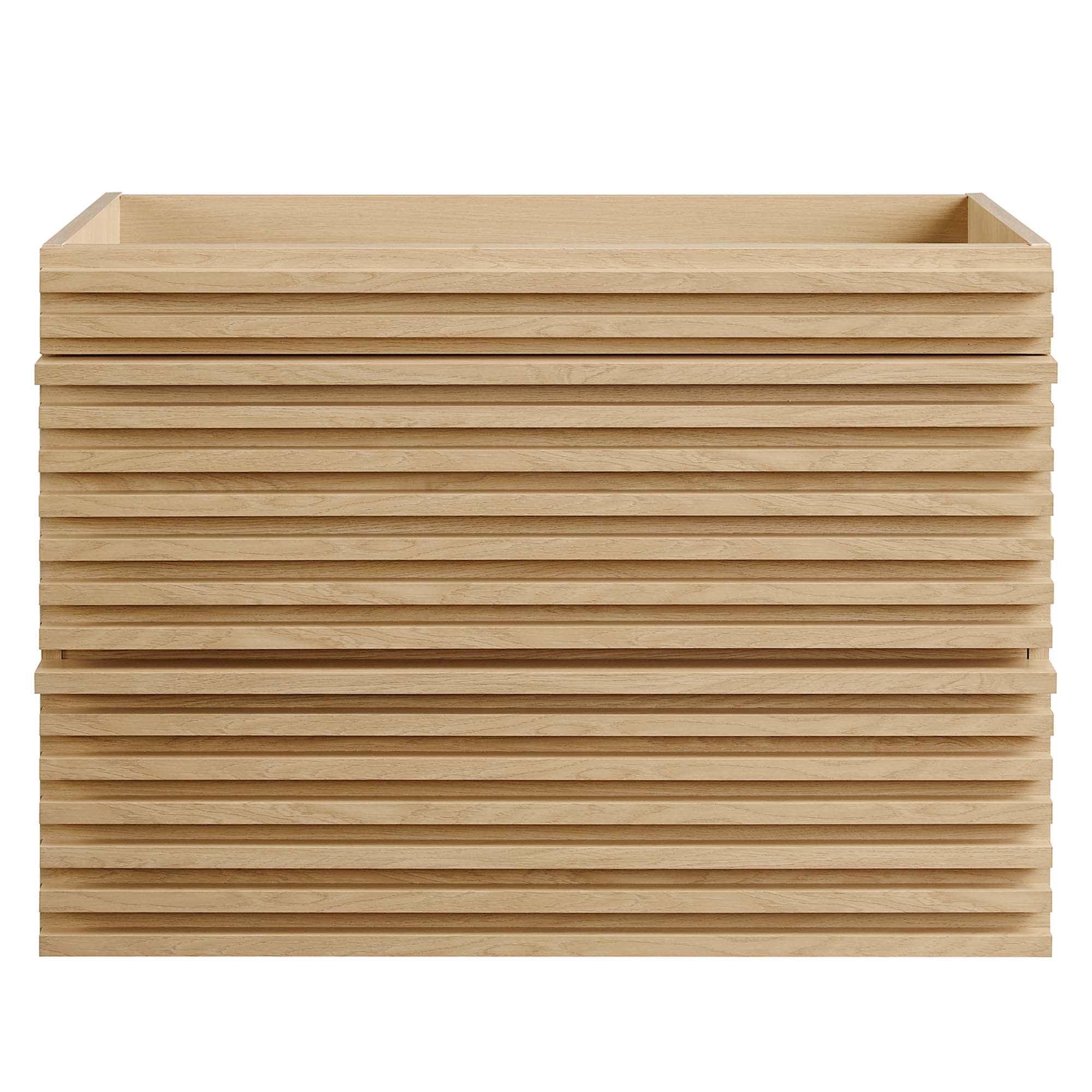 Render 30" Wall-Mount Bathroom Vanity Cabinet (Sink Basin Not Included), Oak