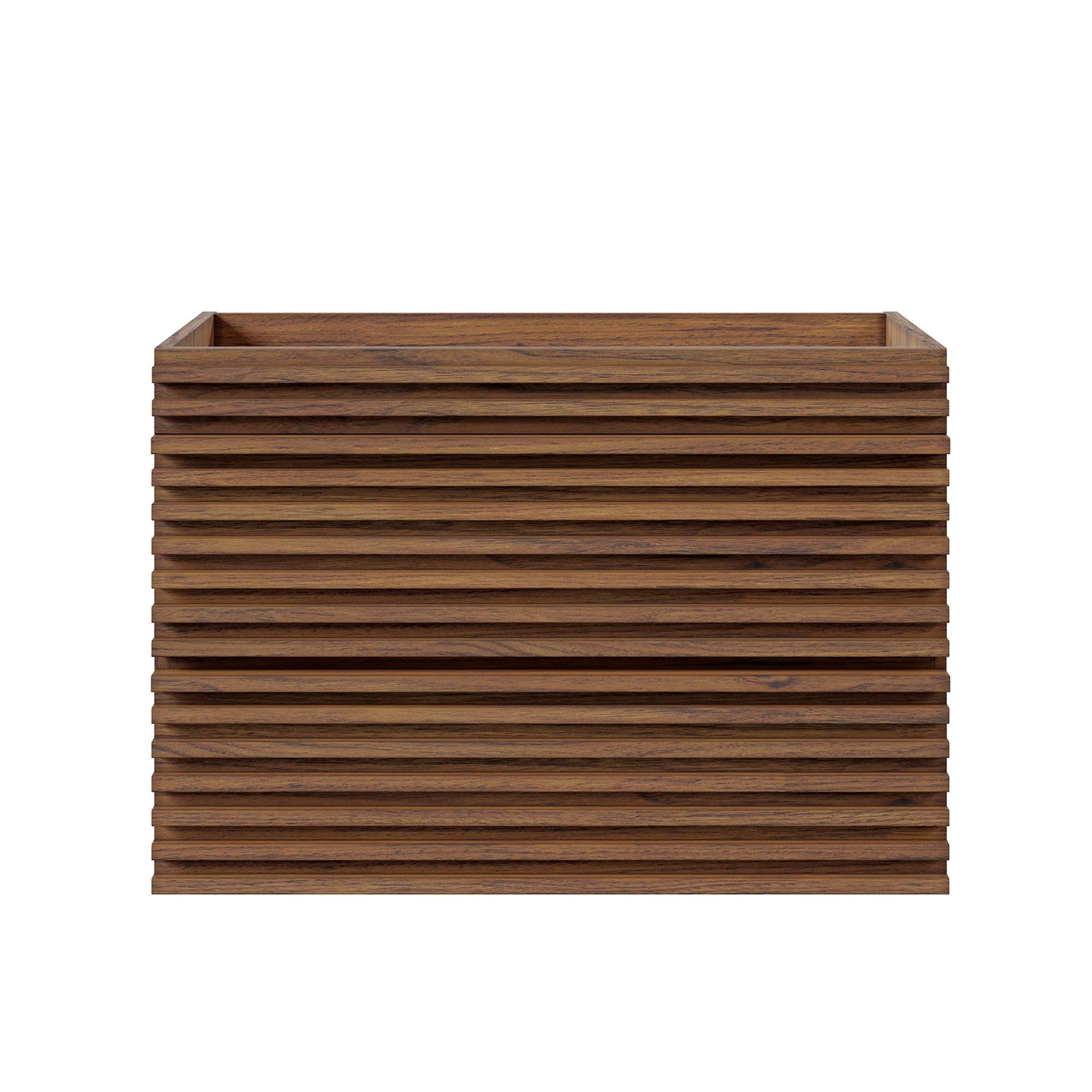 Render 30" Wall-Mount Bathroom Vanity Cabinet (Sink Basin Not Included), Walnut