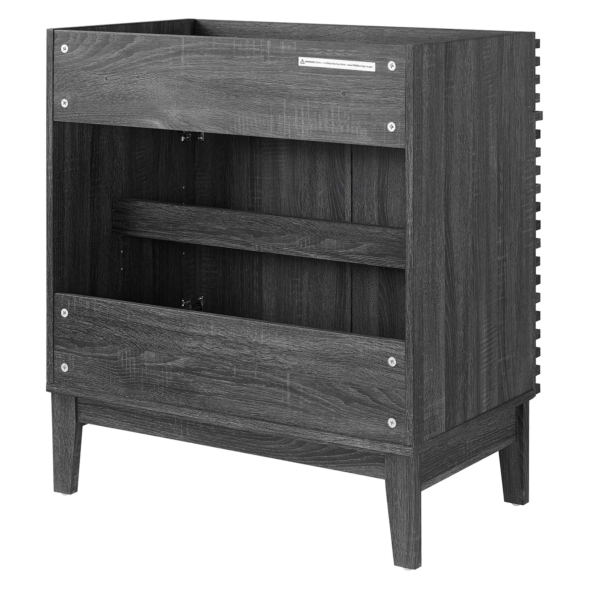 Render 30" Bathroom Vanity Cabinet (Sink Basin Not Included), Charcoal