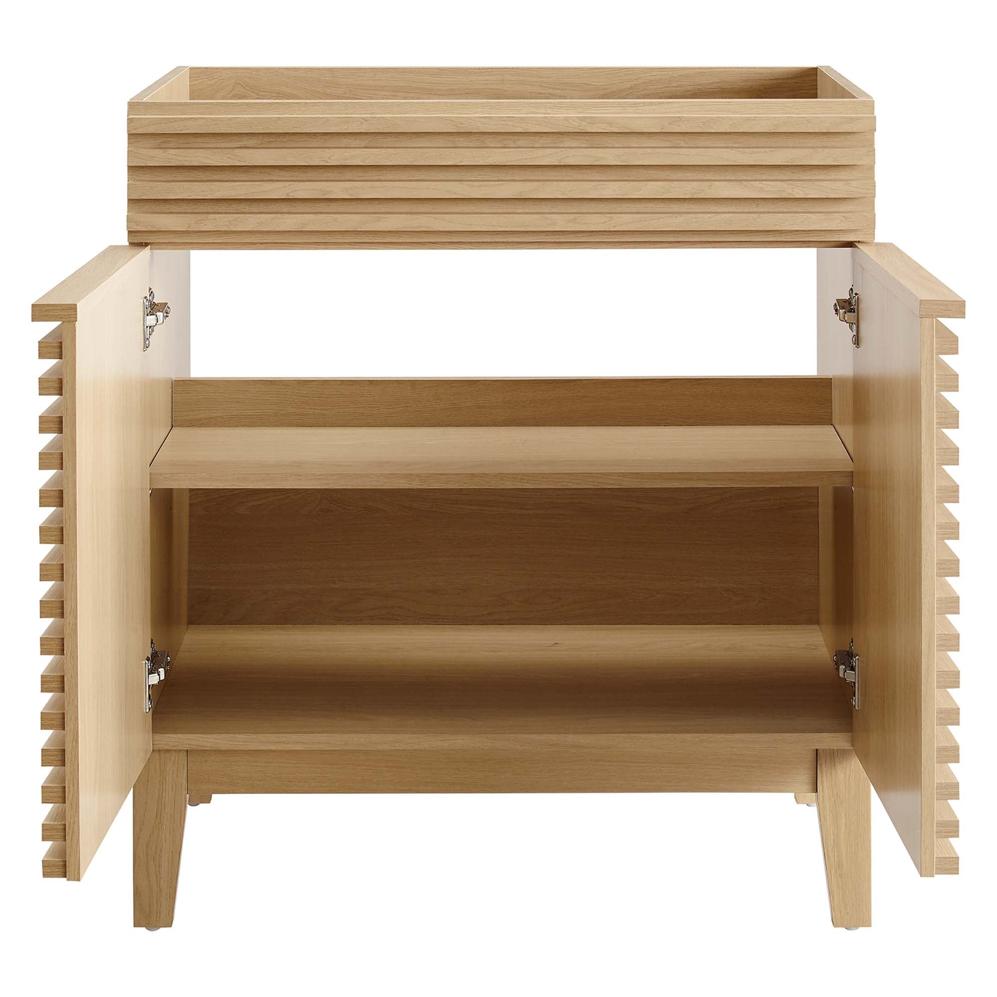 Render 30" Bathroom Vanity Cabinet (Sink Basin Not Included), Oak