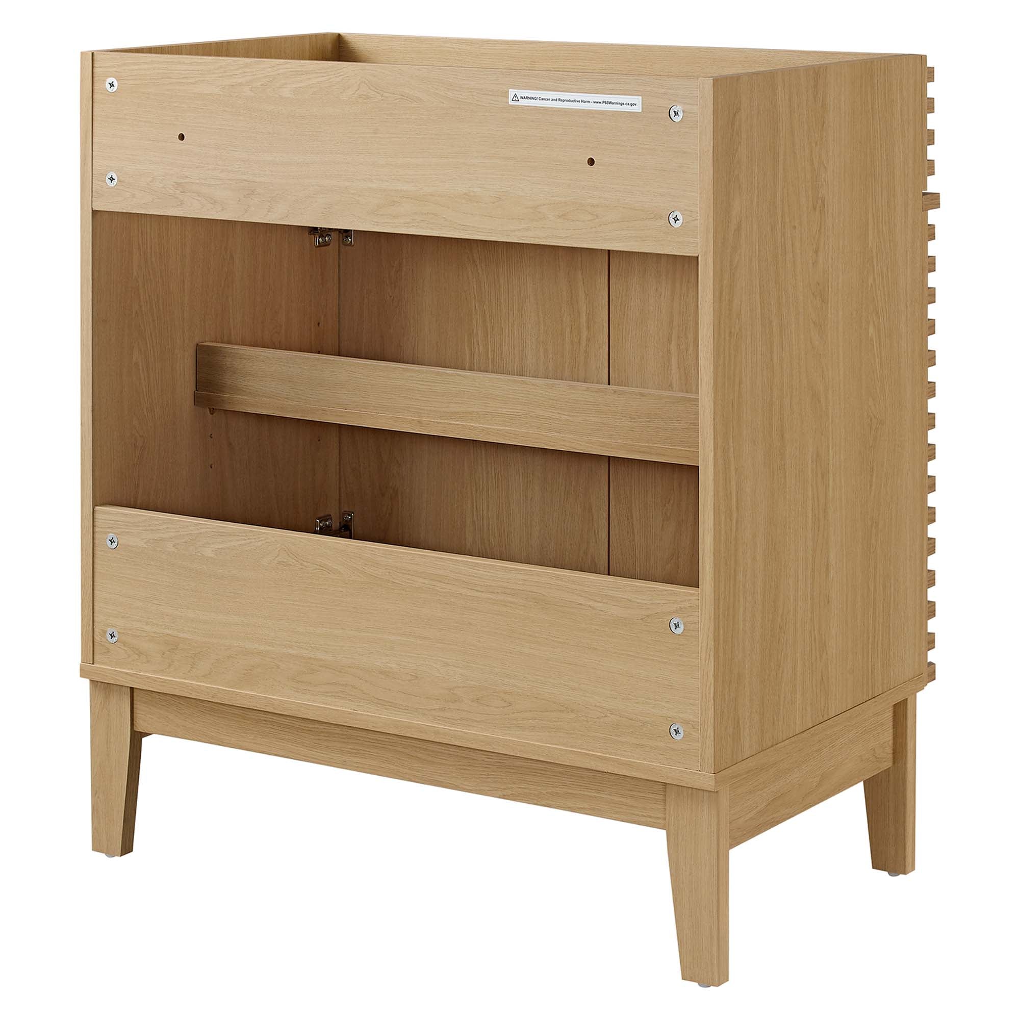 Render 30" Bathroom Vanity Cabinet (Sink Basin Not Included), Oak