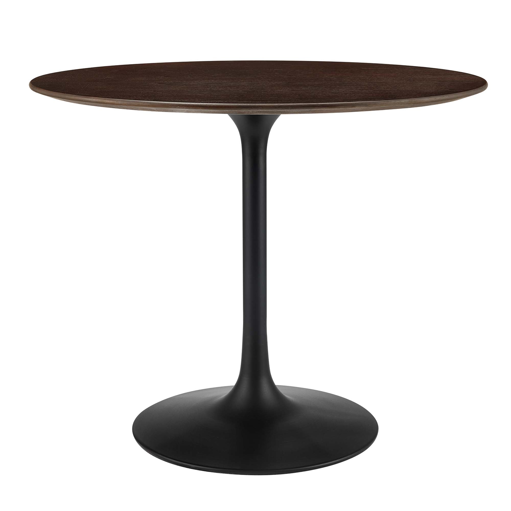 Lippa 36" Round Wood Dining Table, Black Cherry Walnut