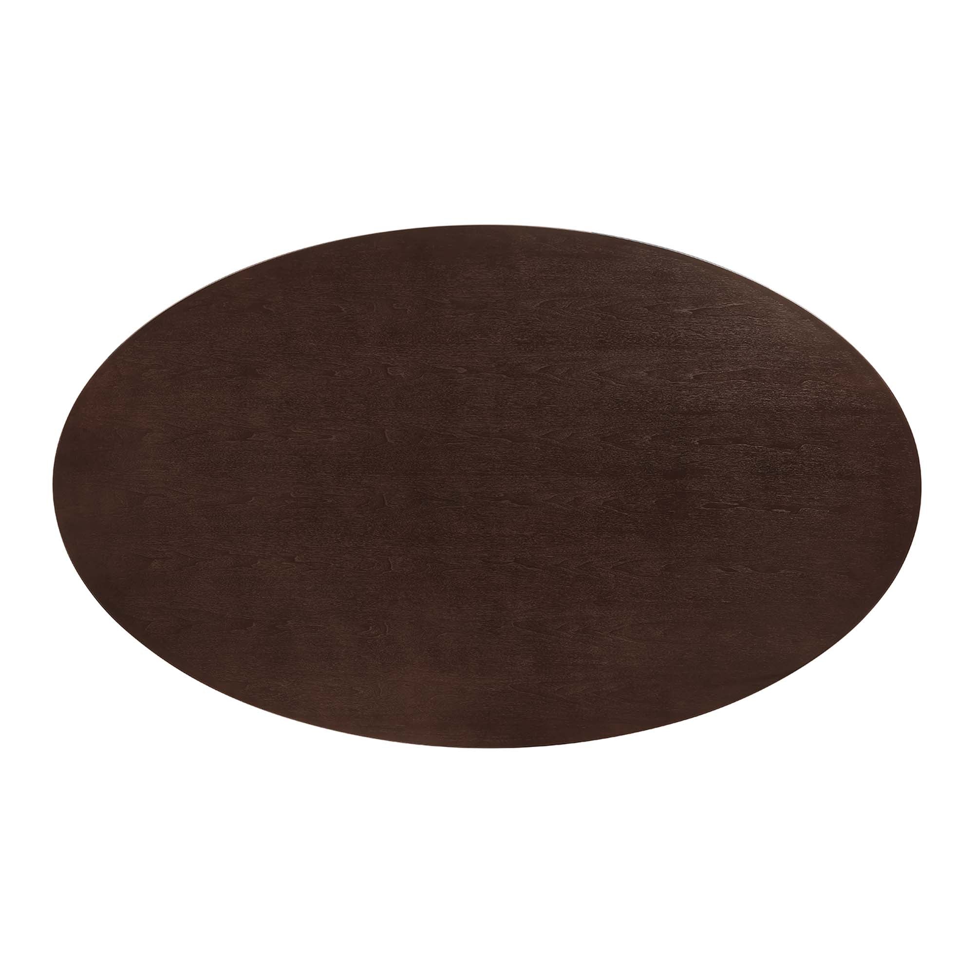 Lippa 78" Oval Wood Dining Table, Black Cherry Walnut