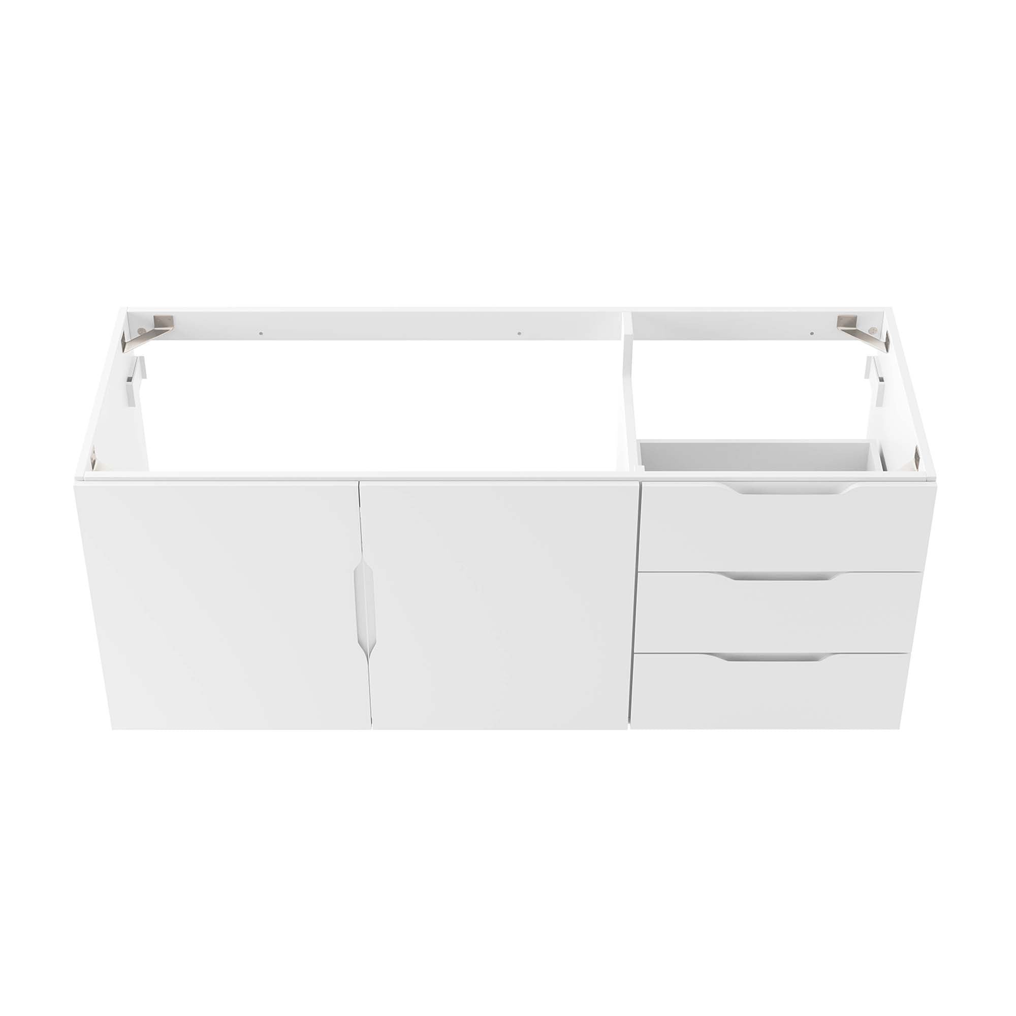 Vitality 48" Double or Single Sink Compatible (Not Included) Bathroom Vanity Cabinet, White