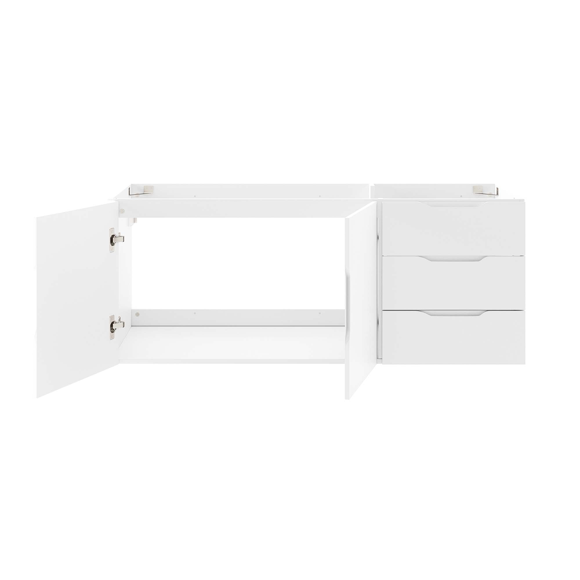 Vitality 48" Double or Single Sink Compatible (Not Included) Bathroom Vanity Cabinet, White