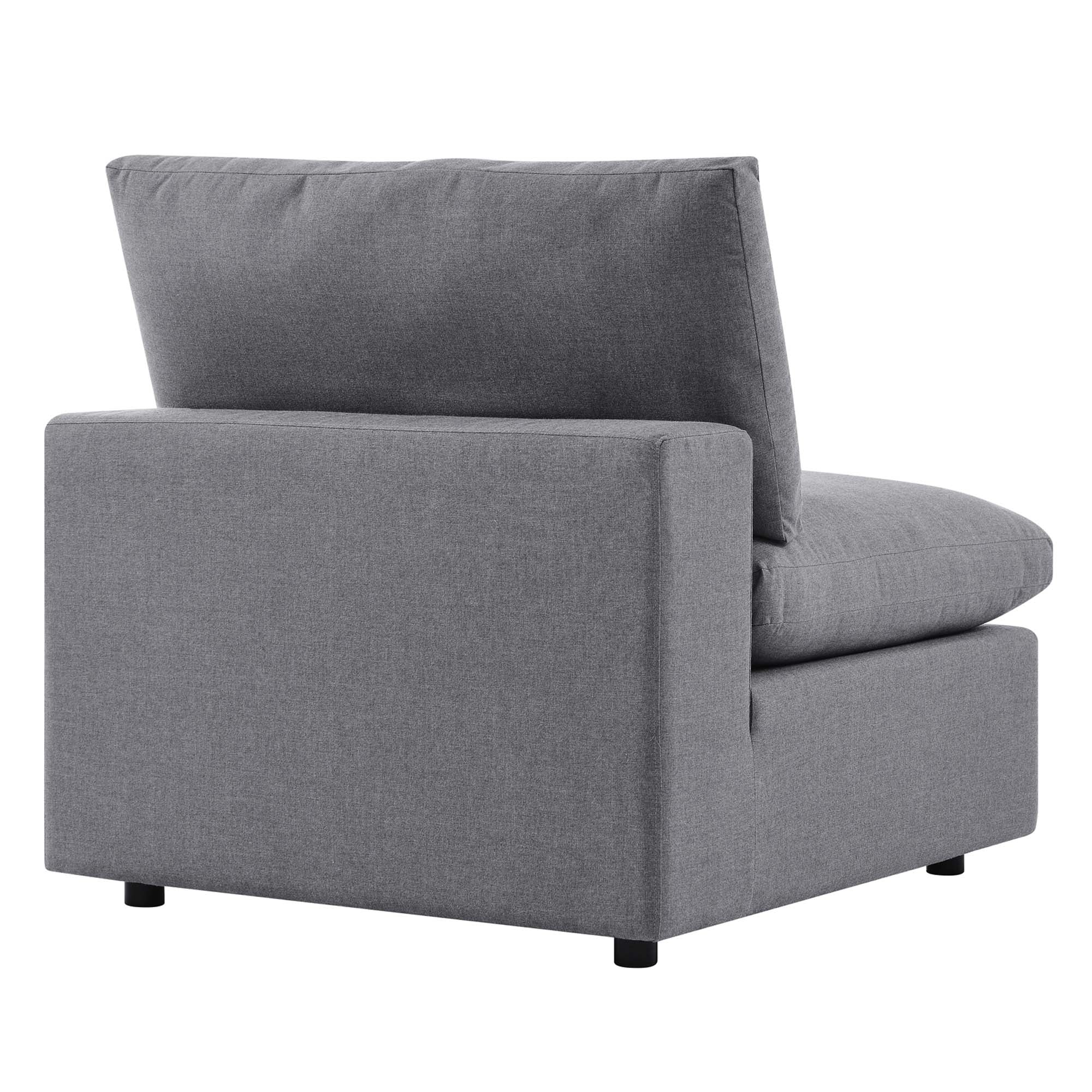 Commix Sunbrella® Outdoor Patio Armless Chair, Gray