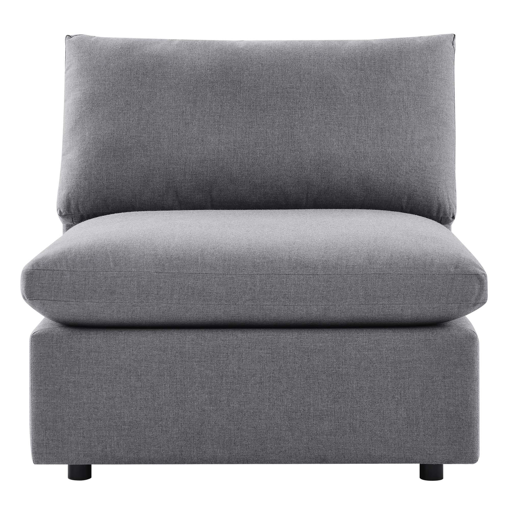 Commix Sunbrella® Outdoor Patio Armless Chair, Gray