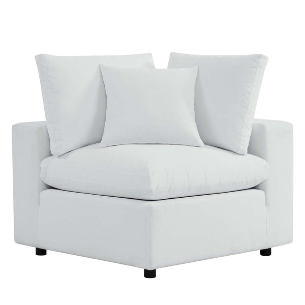 Commix Sunbrella® Outdoor Patio Corner Chair, White