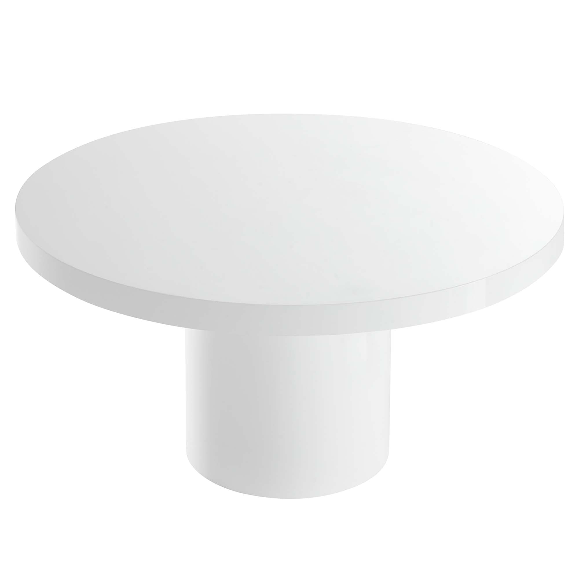 Gratify 60" Round Dining Table, White