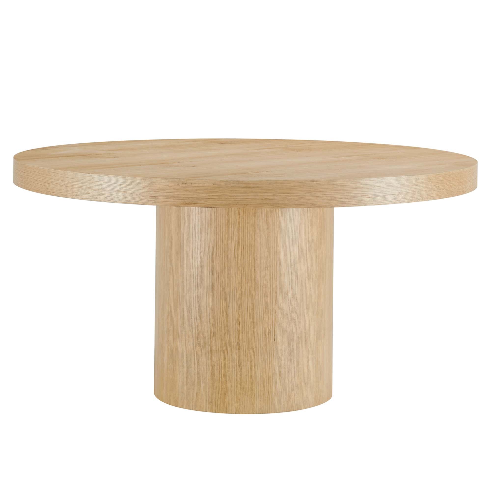 Gratify 60" Round Dining Table, Oak