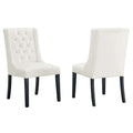 Baronet Performance Velvet Dining Chairs Set of 2, White