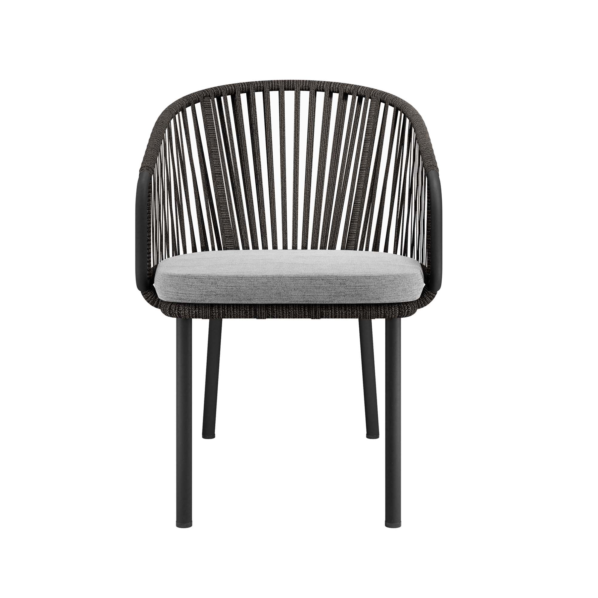 Harbor Outdoor Patio Armchair, Charcoal Gray