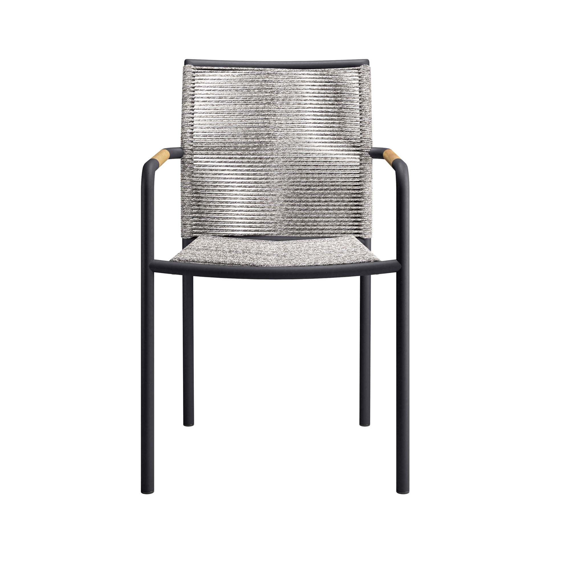 Serenity Outdoor Patio Armchairs Set of 2, Light Gray