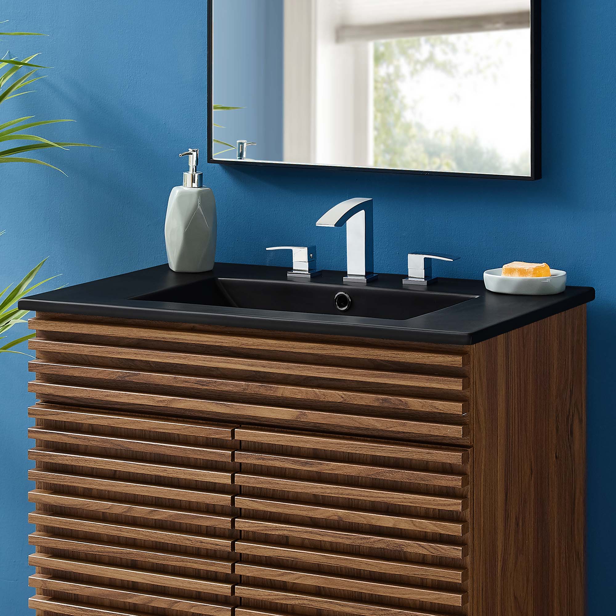 Cayman 30" Bathroom Sink, Black