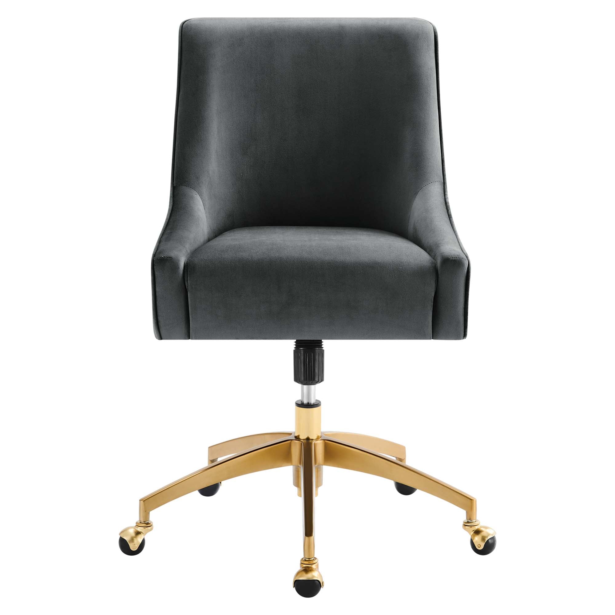 Discern Performance Velvet Office Chair, Gray