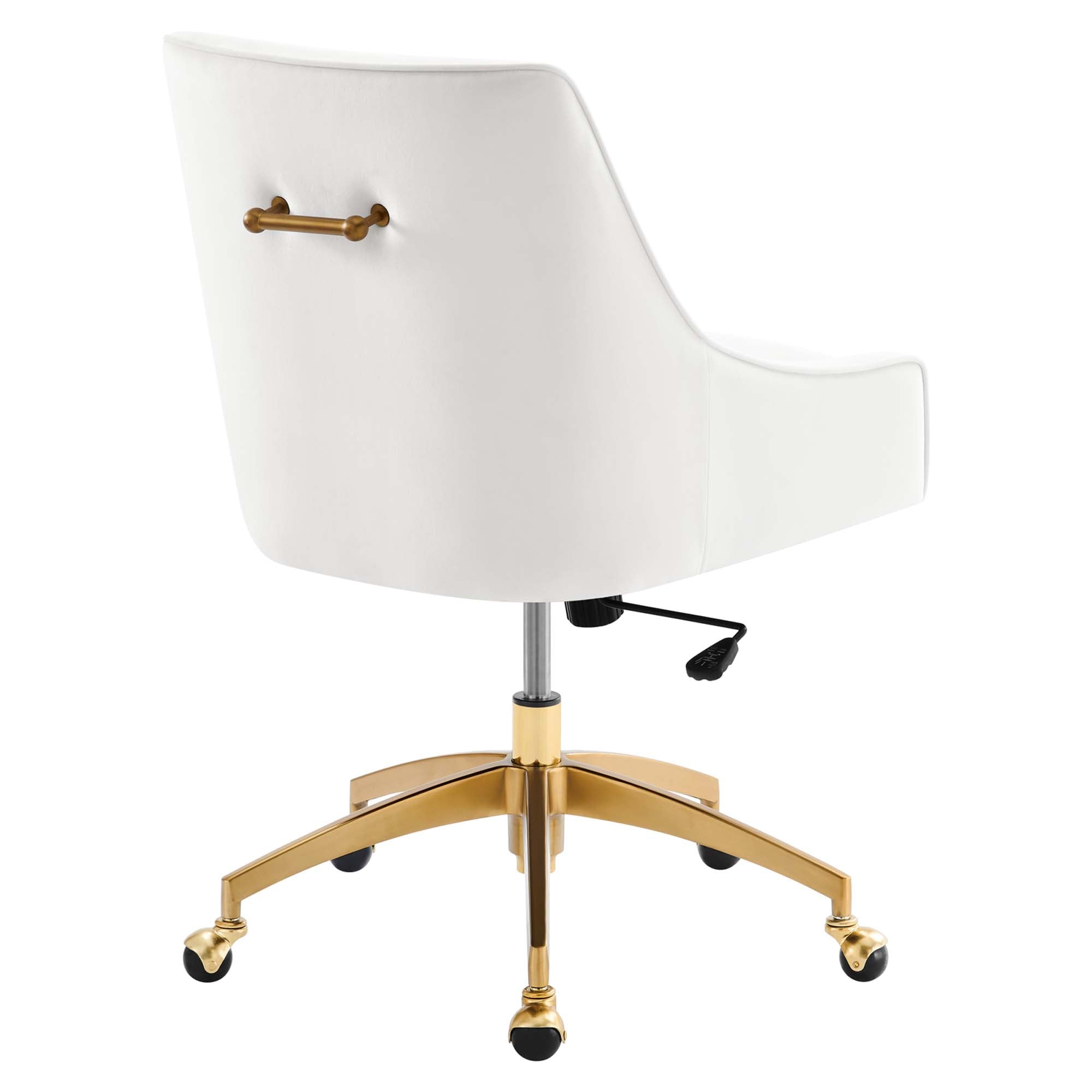 Discern Performance Velvet Office Chair, White