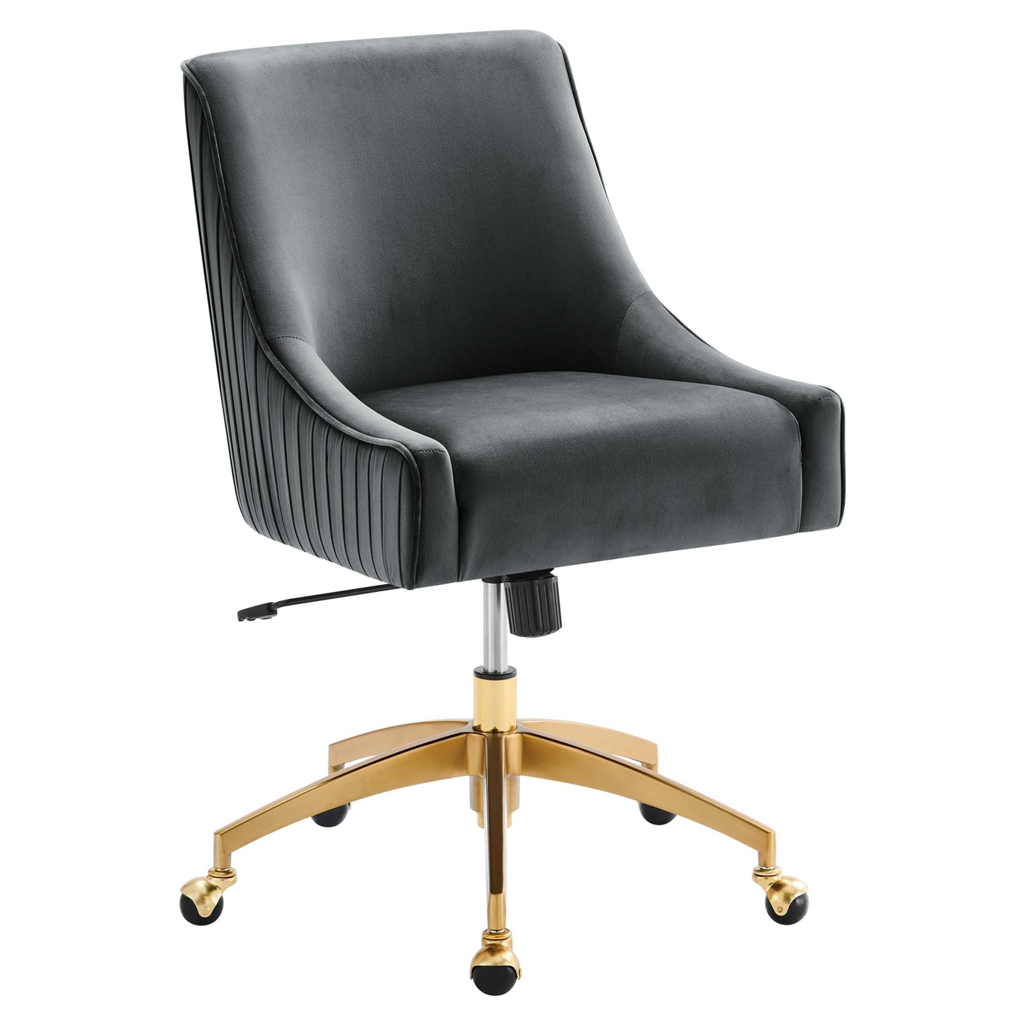 Discern Performance Velvet Office Chair, Gray