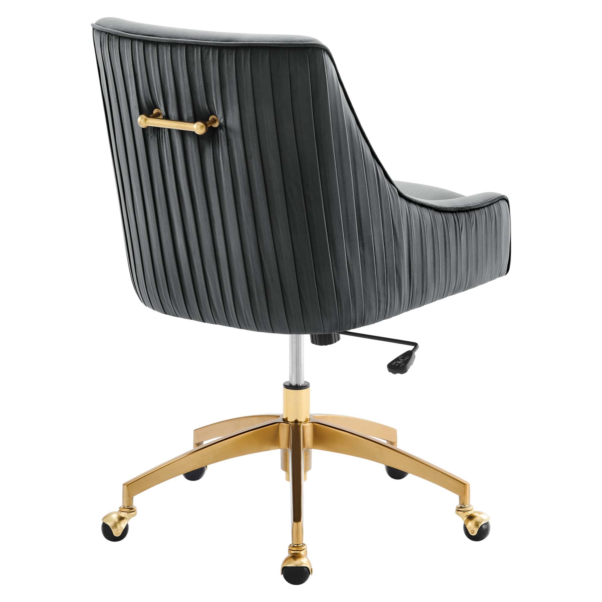 Discern Performance Velvet Office Chair, Gray