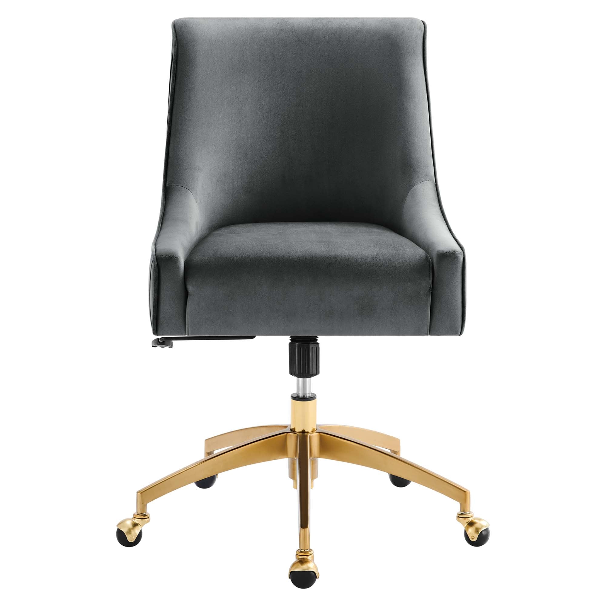 Discern Performance Velvet Office Chair, Gray