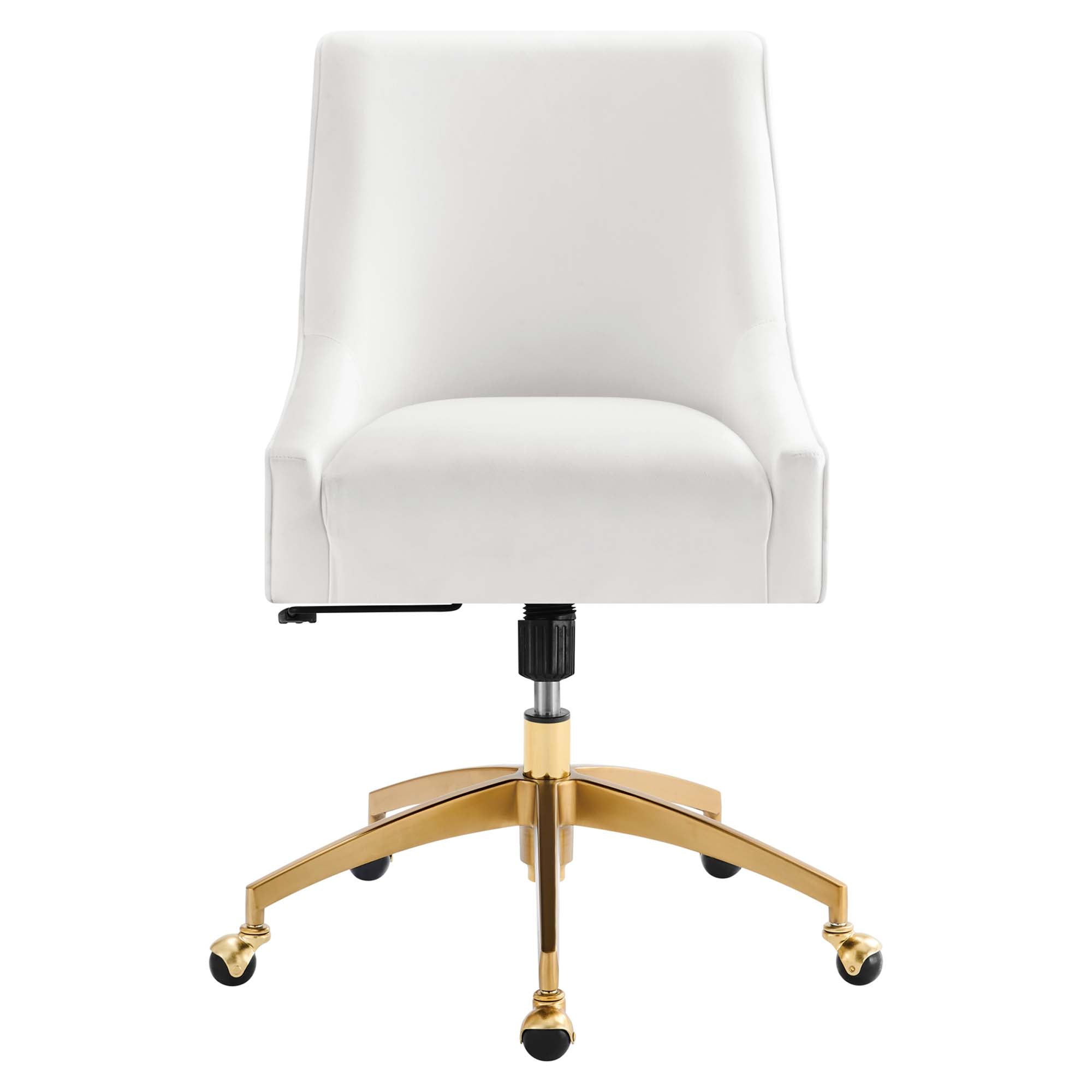 Discern Performance Velvet Office Chair, White