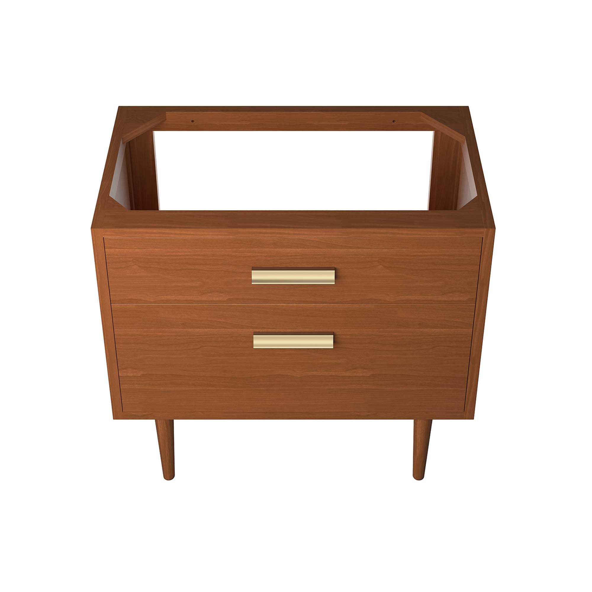 Cassia 36" Teak Wood Bathroom Vanity Cabinet (Sink Basin Not Included), Natural