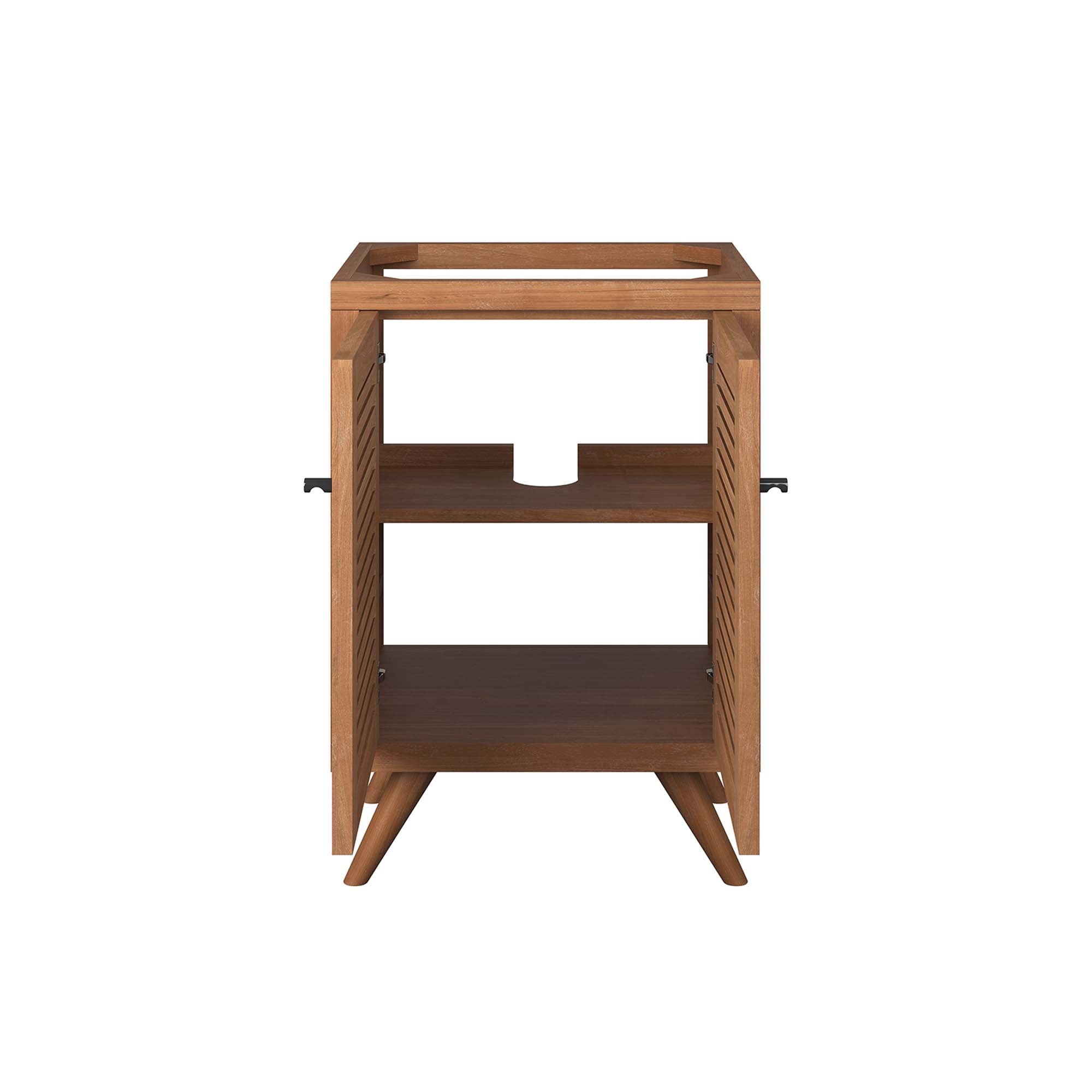 Birdie 24" Teak Wood Bathroom Vanity Cabinet (Sink Basin Not Included), Natural