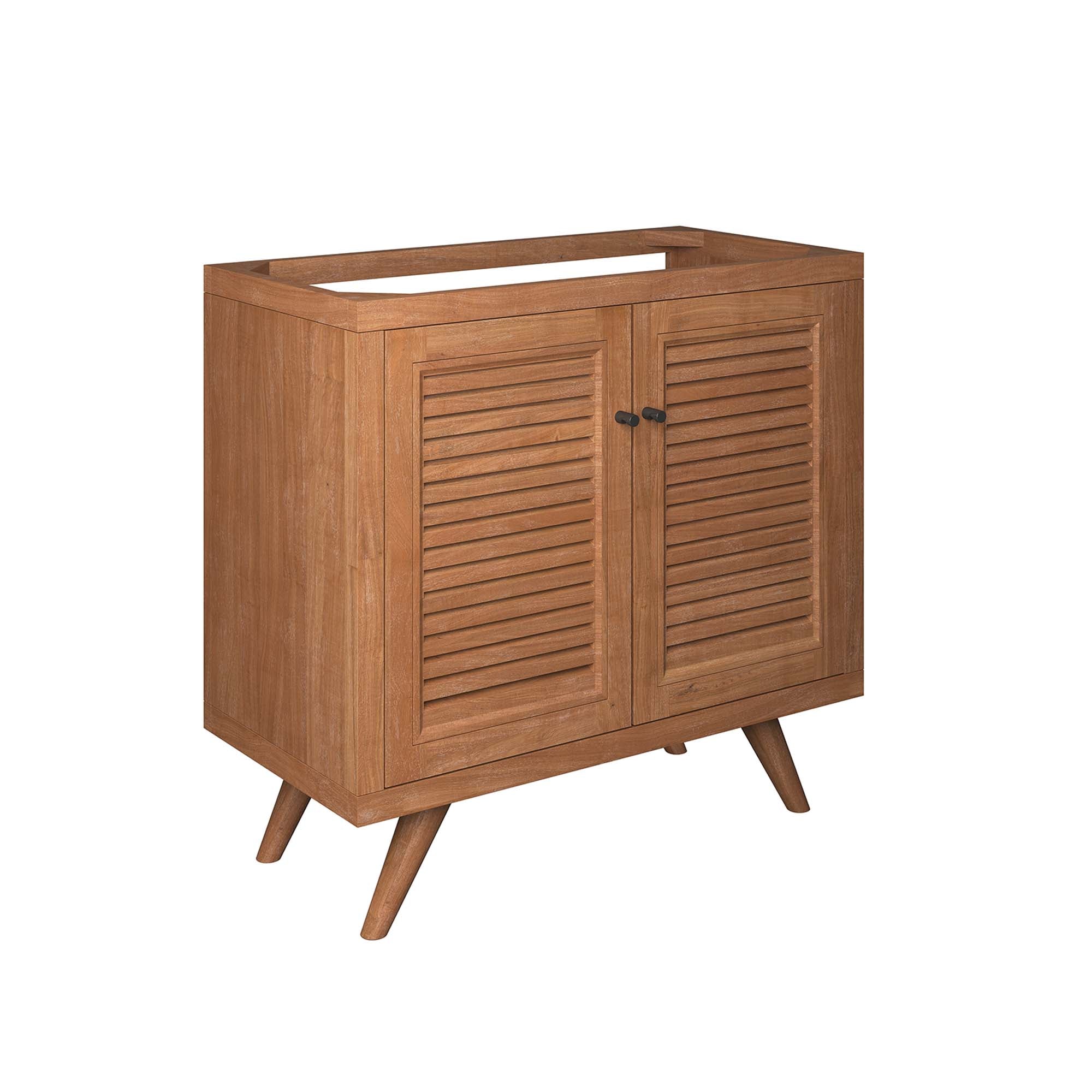 Birdie 36" Teak Wood Bathroom Vanity Cabinet (Sink Basin Not Included), Natural