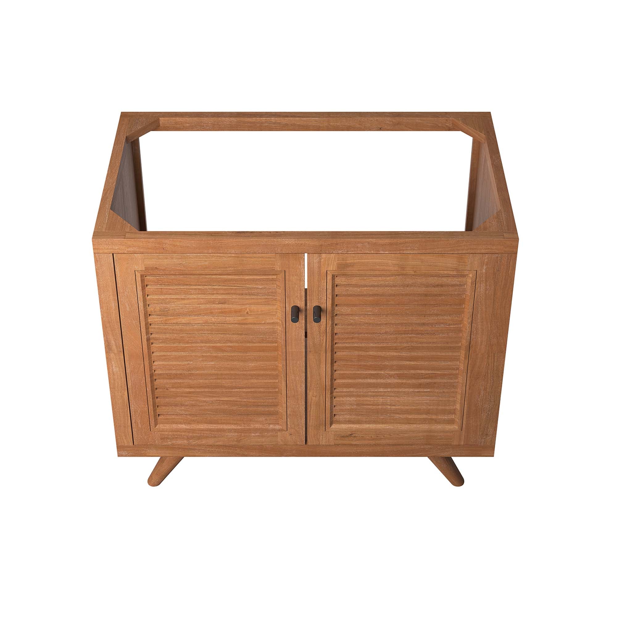 Birdie 36" Teak Wood Bathroom Vanity Cabinet (Sink Basin Not Included), Natural