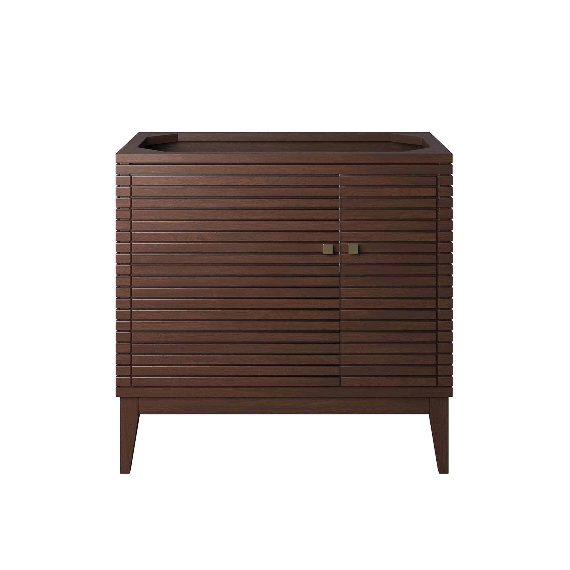 Ledger 36" Wood Bathroom Vanity Cabinet (Sink Basin Not Included), Walnut