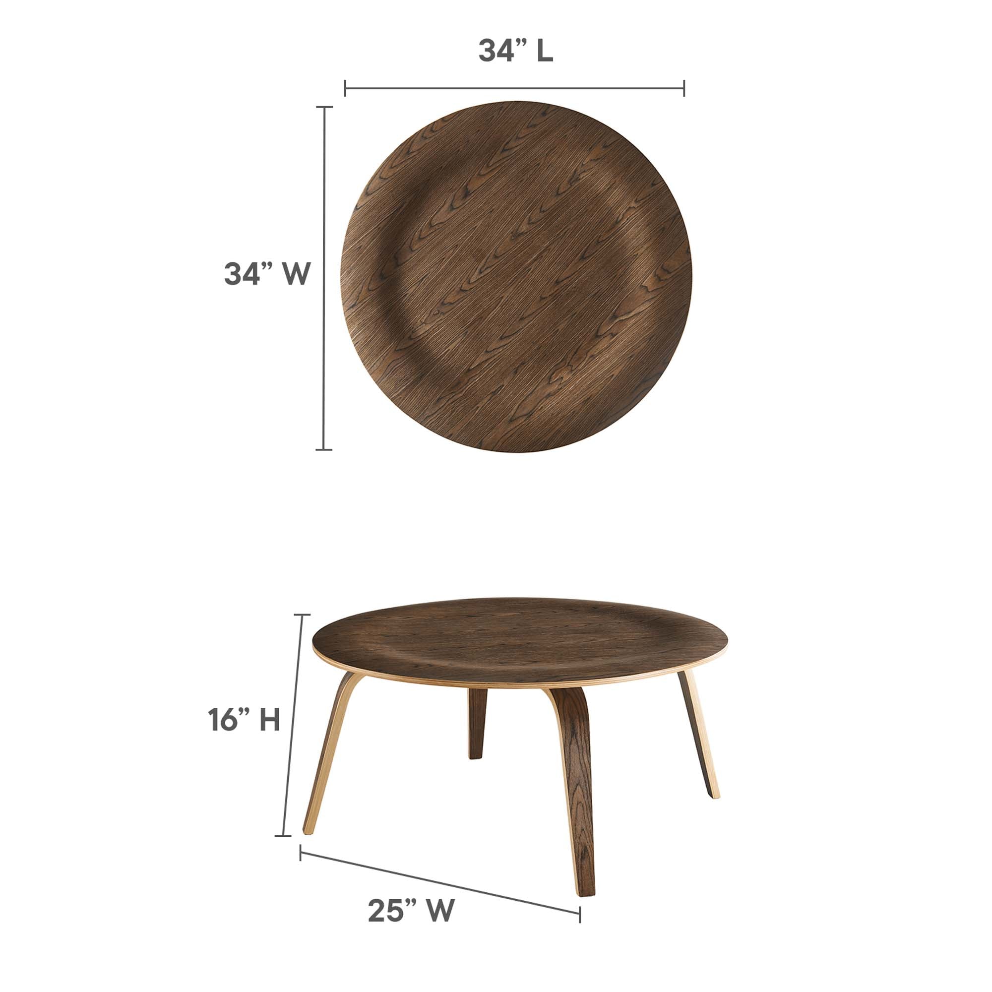 Fathom Wood Coffee Table, Walnut