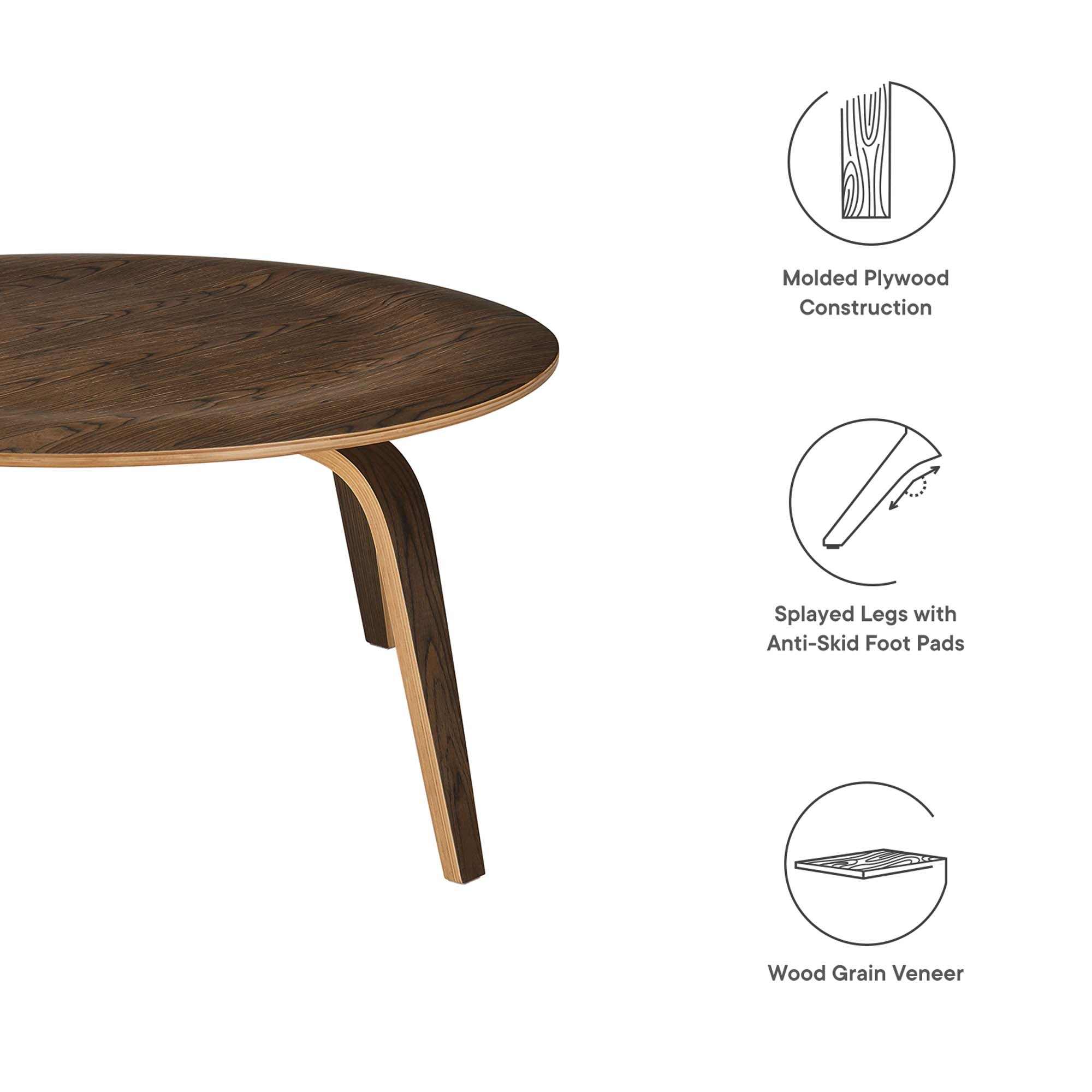 Fathom Wood Coffee Table, Walnut