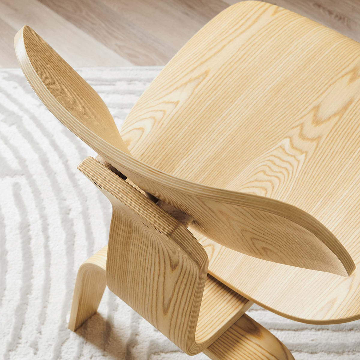 Fathom Wood Lounge Chair, Natural