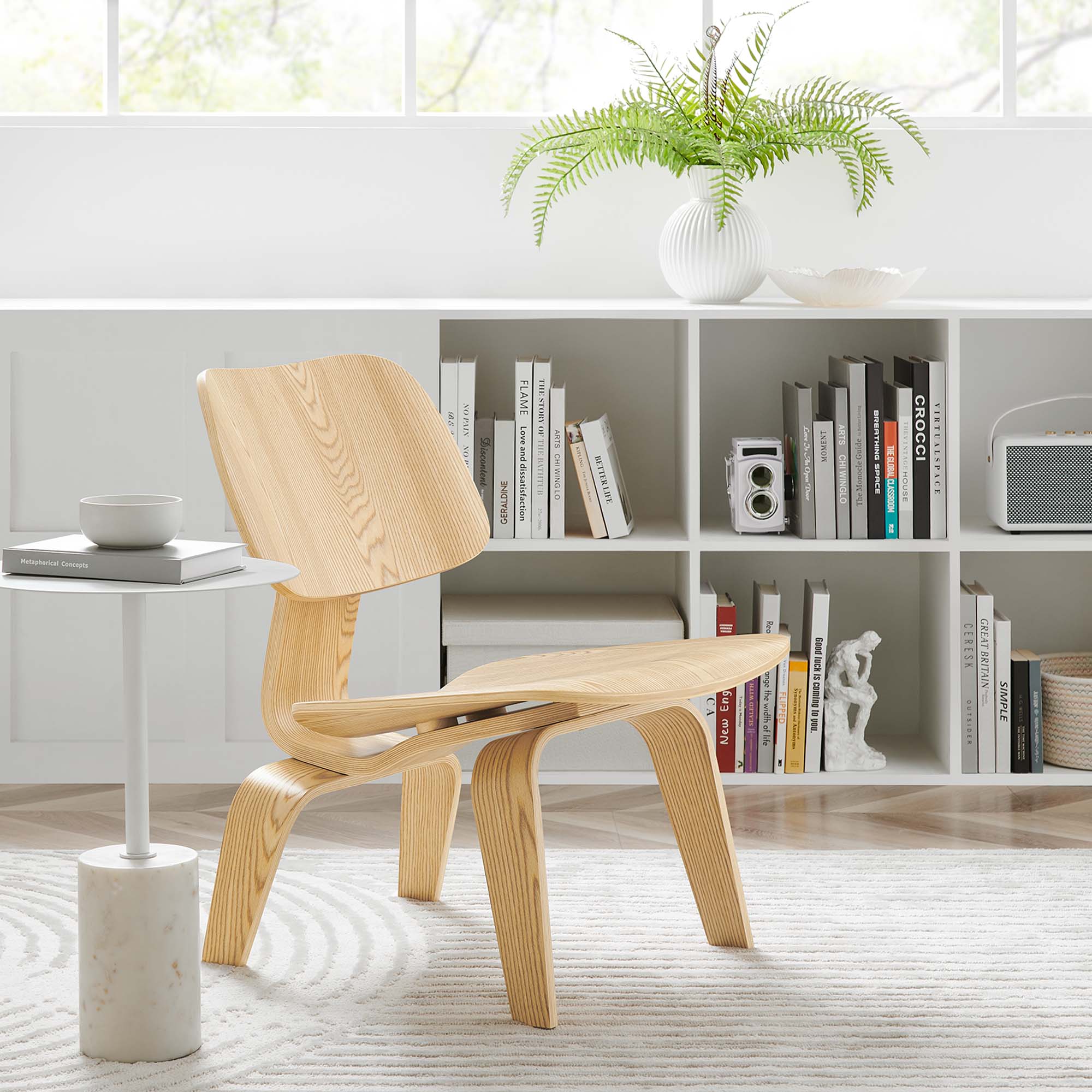 Fathom Wood Lounge Chair, Natural