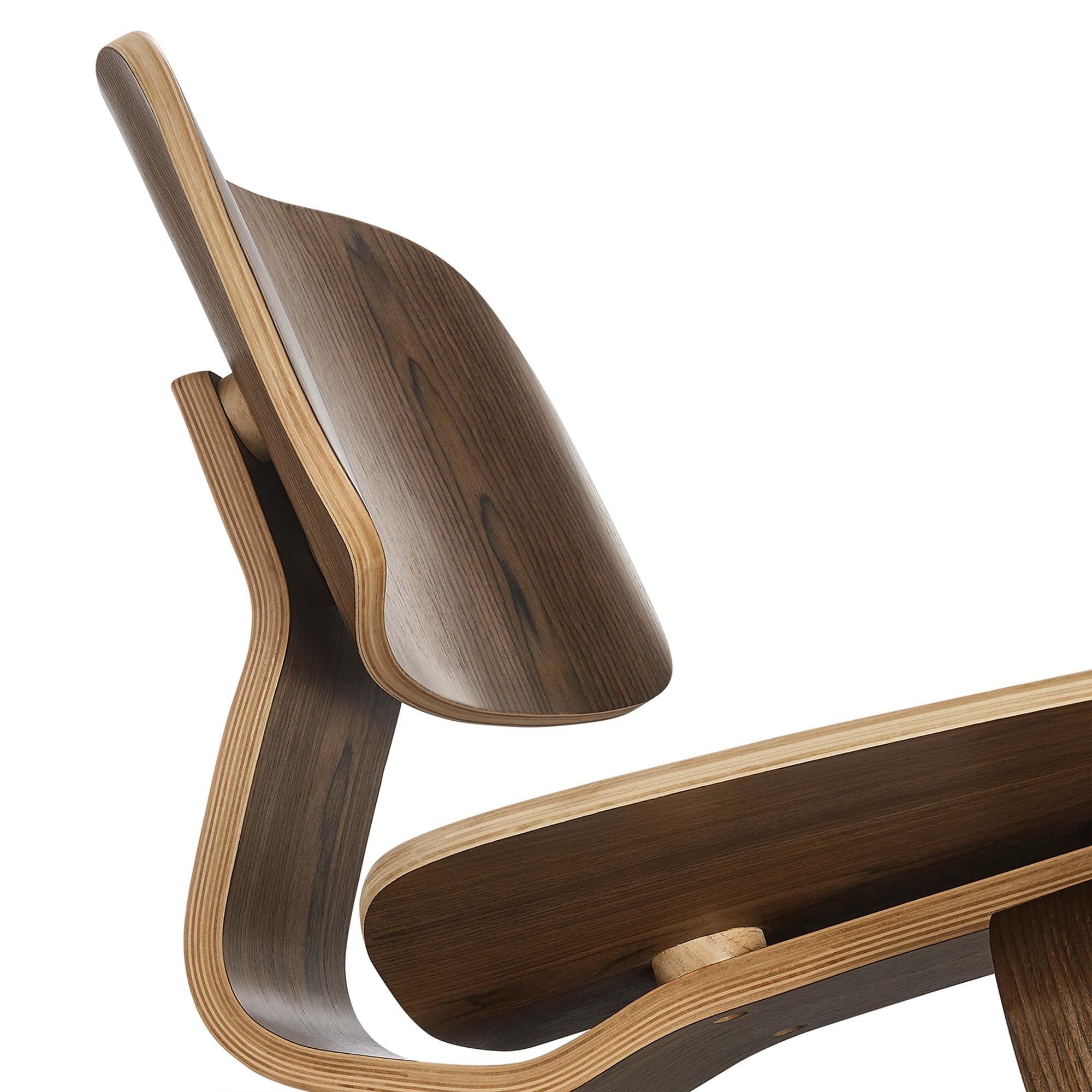 Fathom Wood Lounge Chair, Walnut