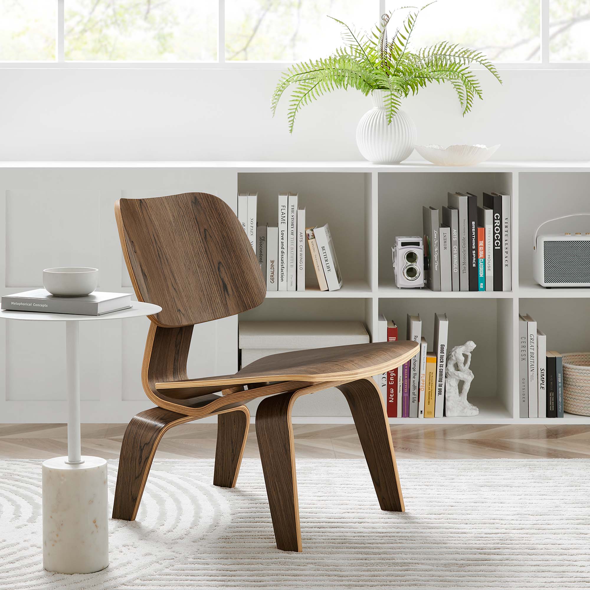 Fathom Wood Lounge Chair, Walnut