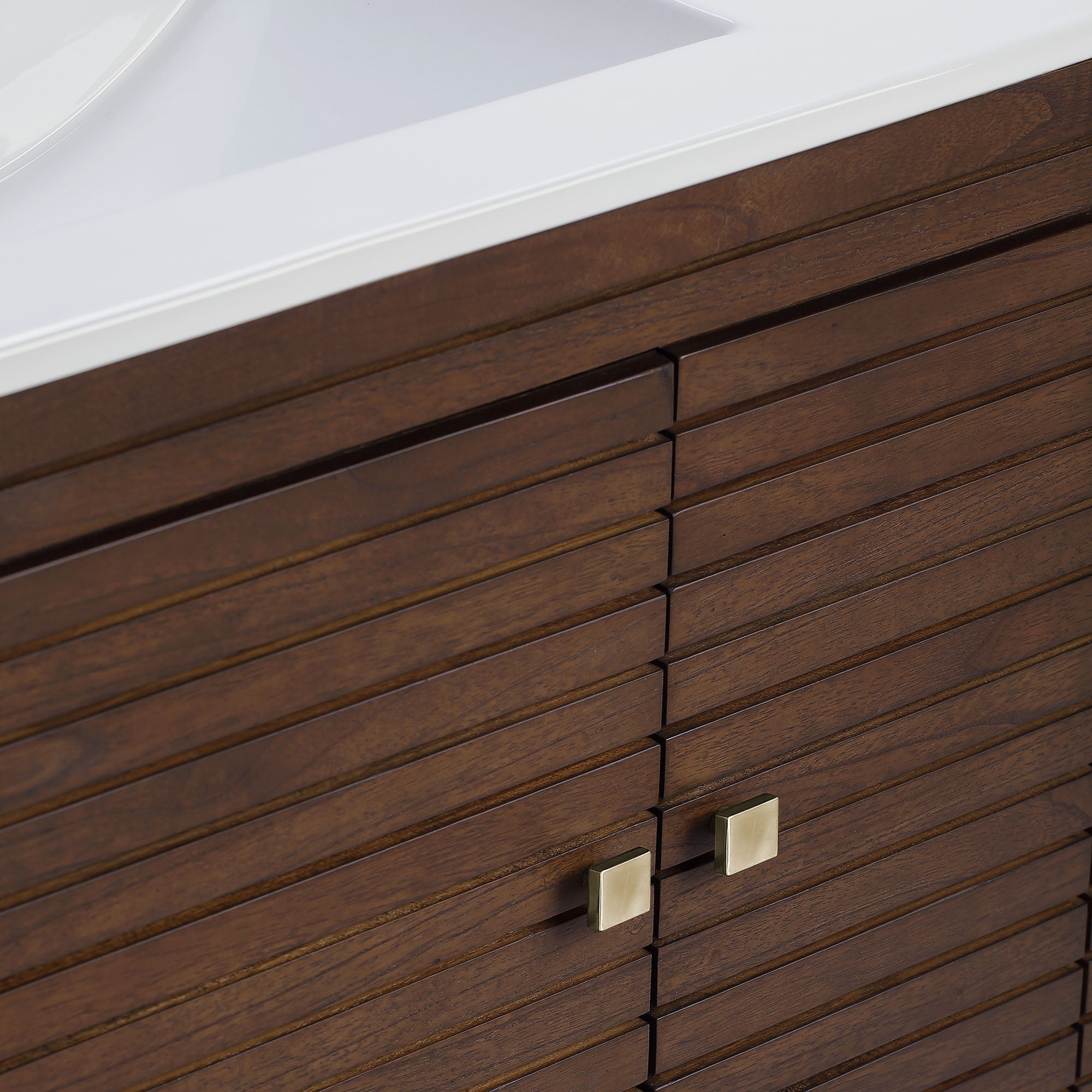 Ledger 36" Bathroom Vanity, Walnut White
