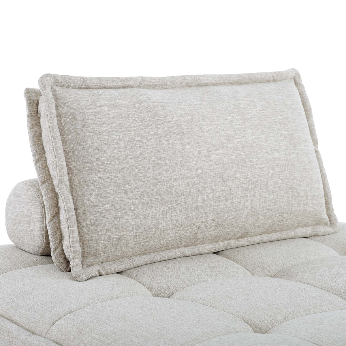 Saunter 5-Piece Tufted Fabric Fabric Sectional Sofa, Beige
