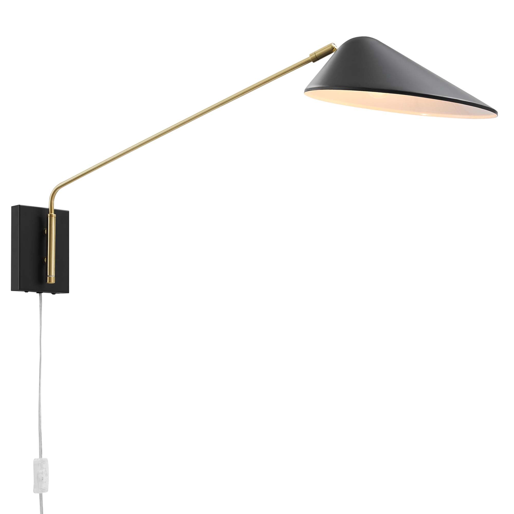 Journey 24" Swing Arm Wall Sconce, Black