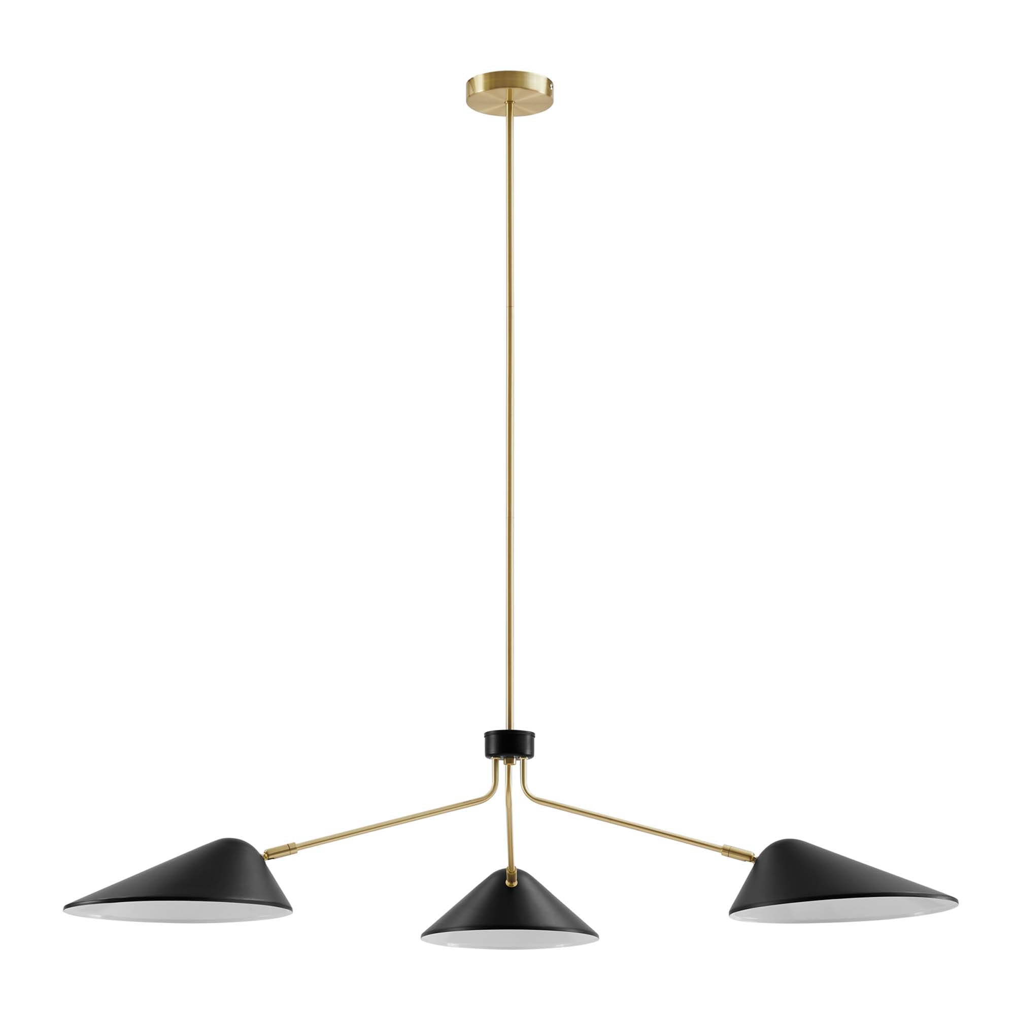 Journey 3-Light 14" Arm Pendant, Black