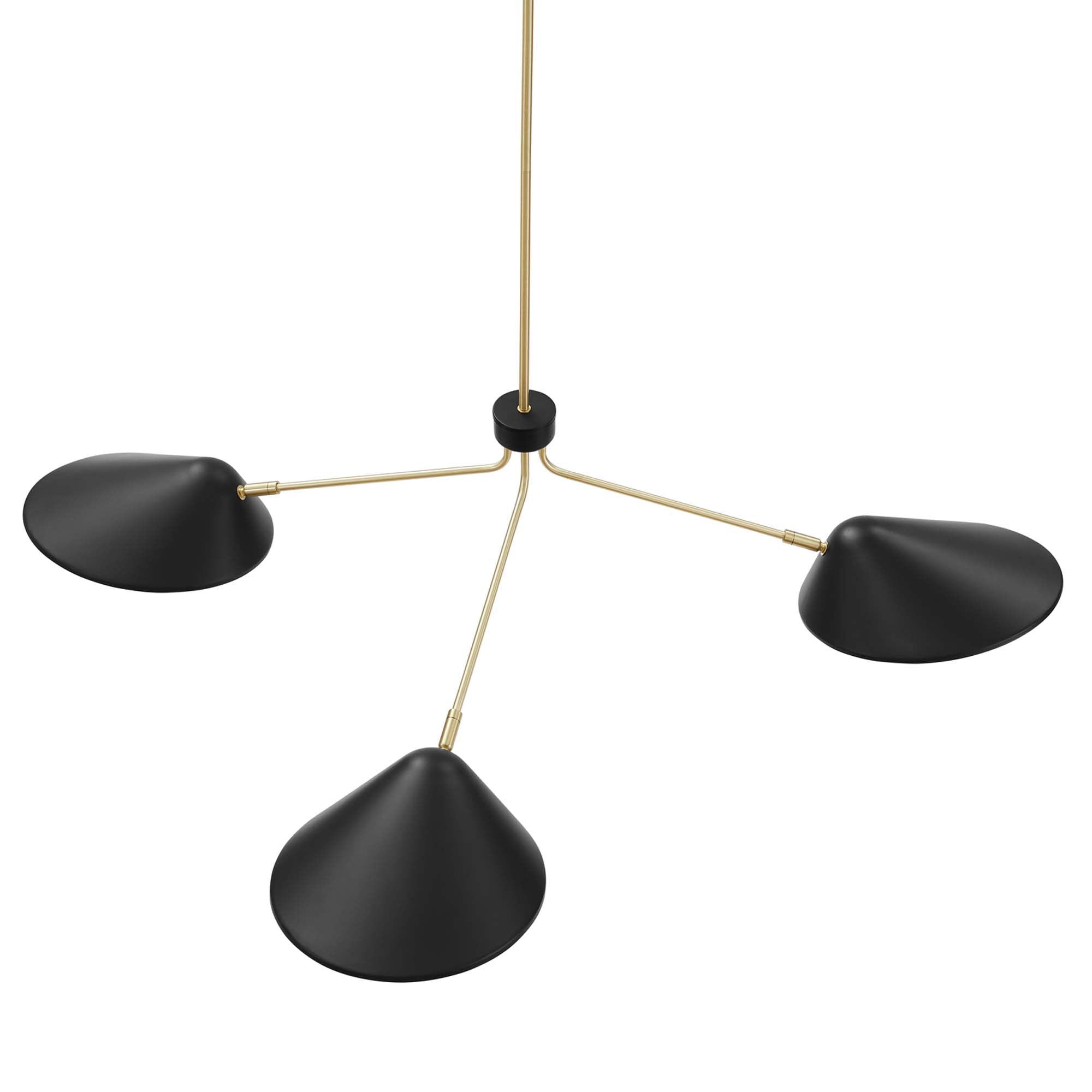 Journey 3-Light 14" Arm Pendant, Black