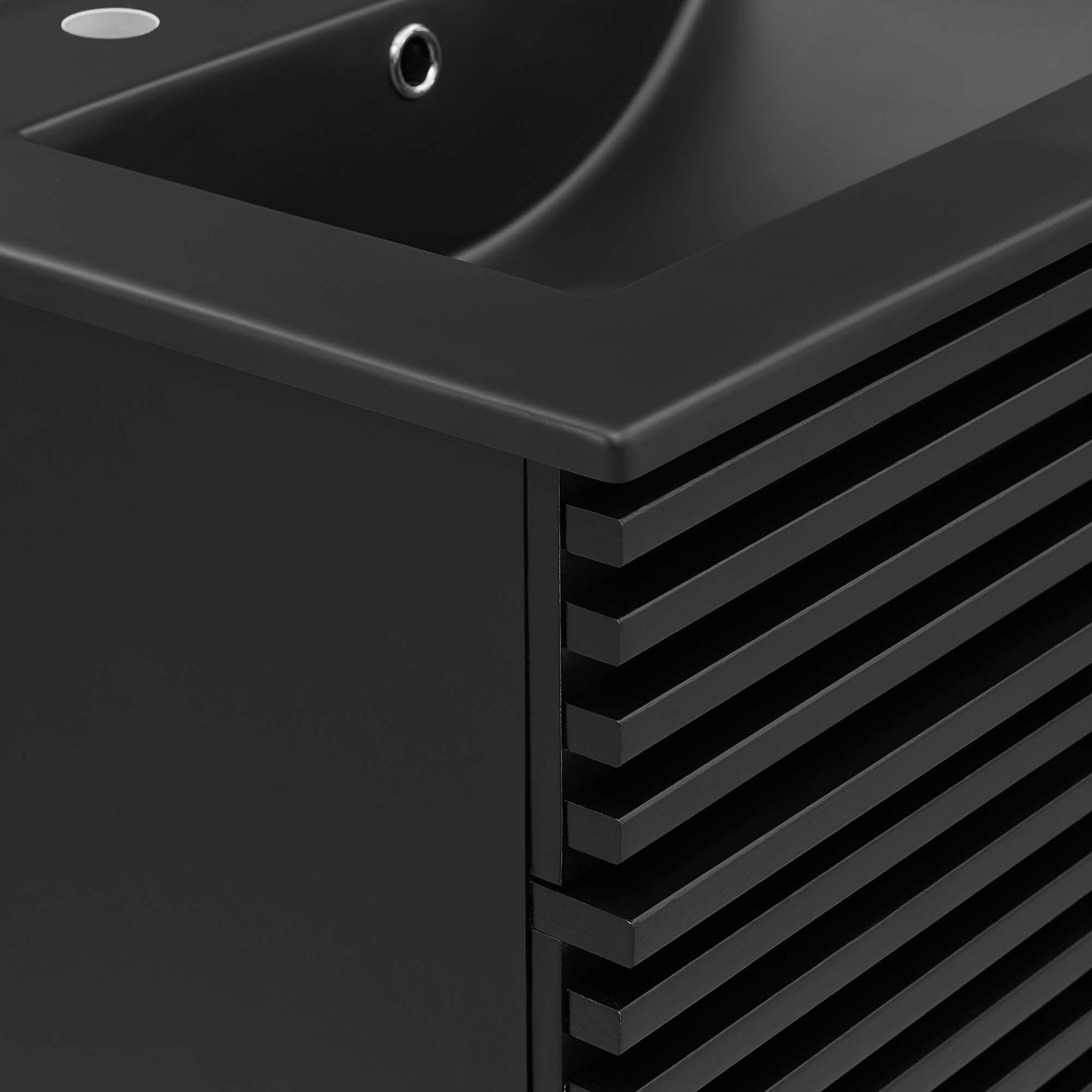 Render 24" Bathroom Vanity, Black Black