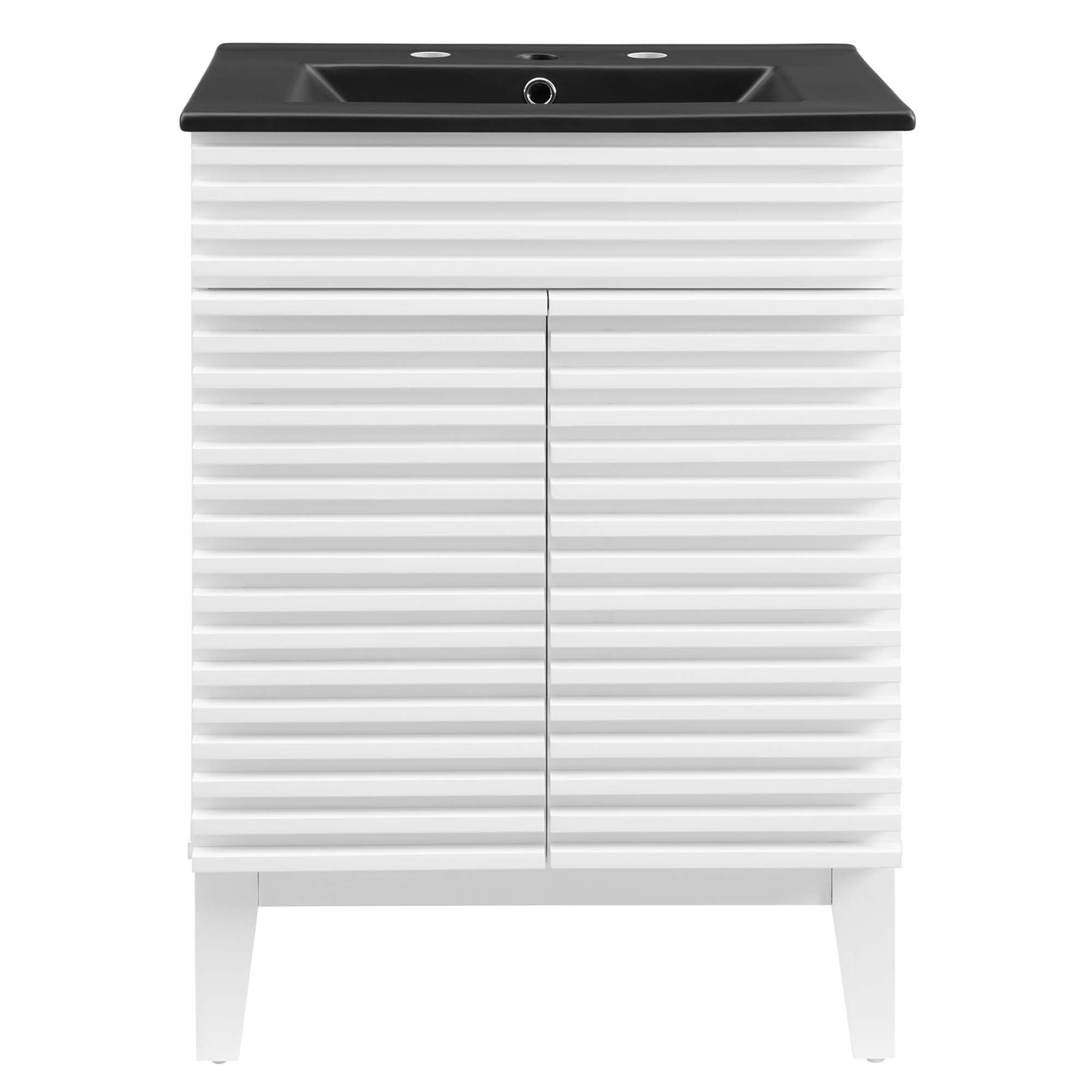 Render 24" Bathroom Vanity, White Black