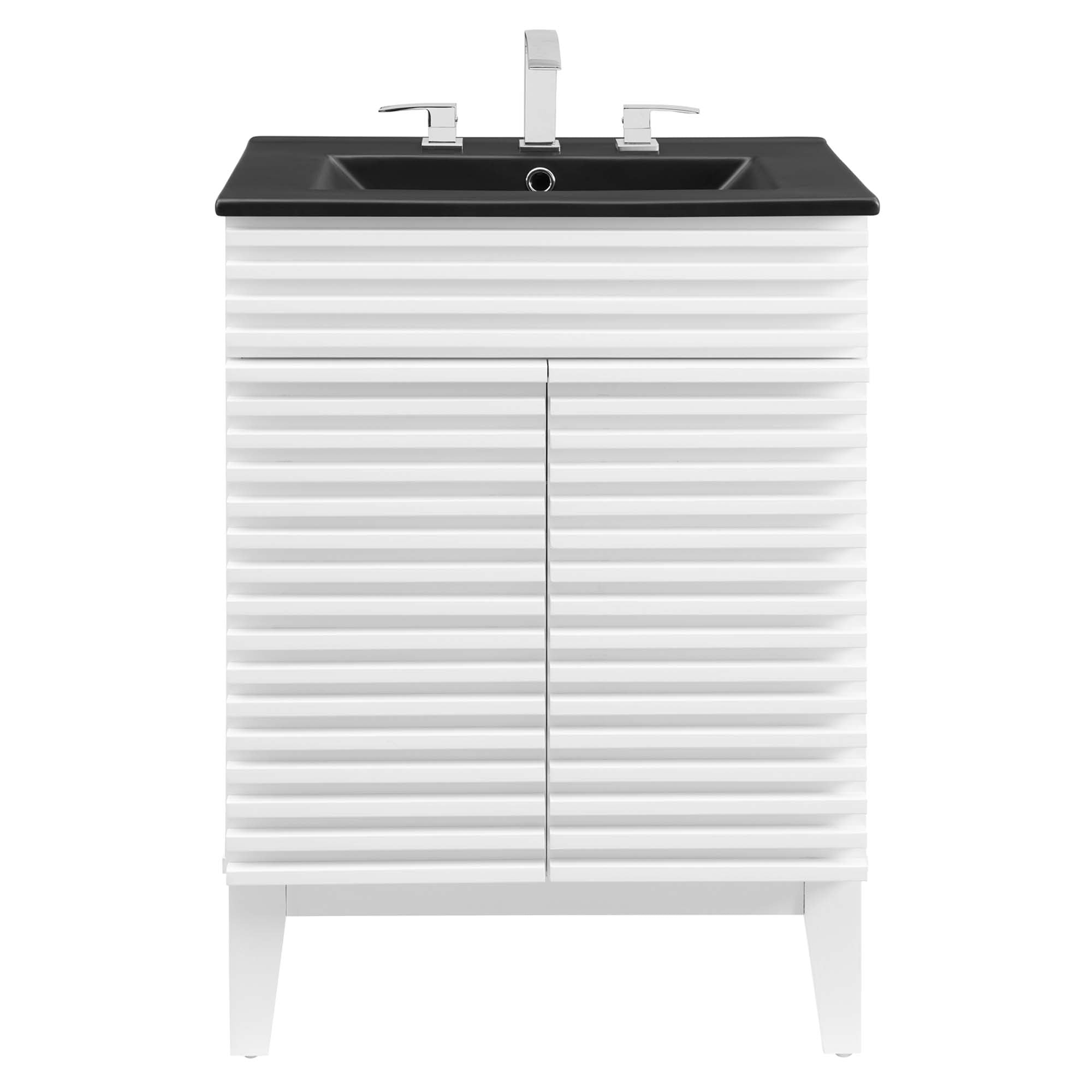 Render 24" Bathroom Vanity, White Black