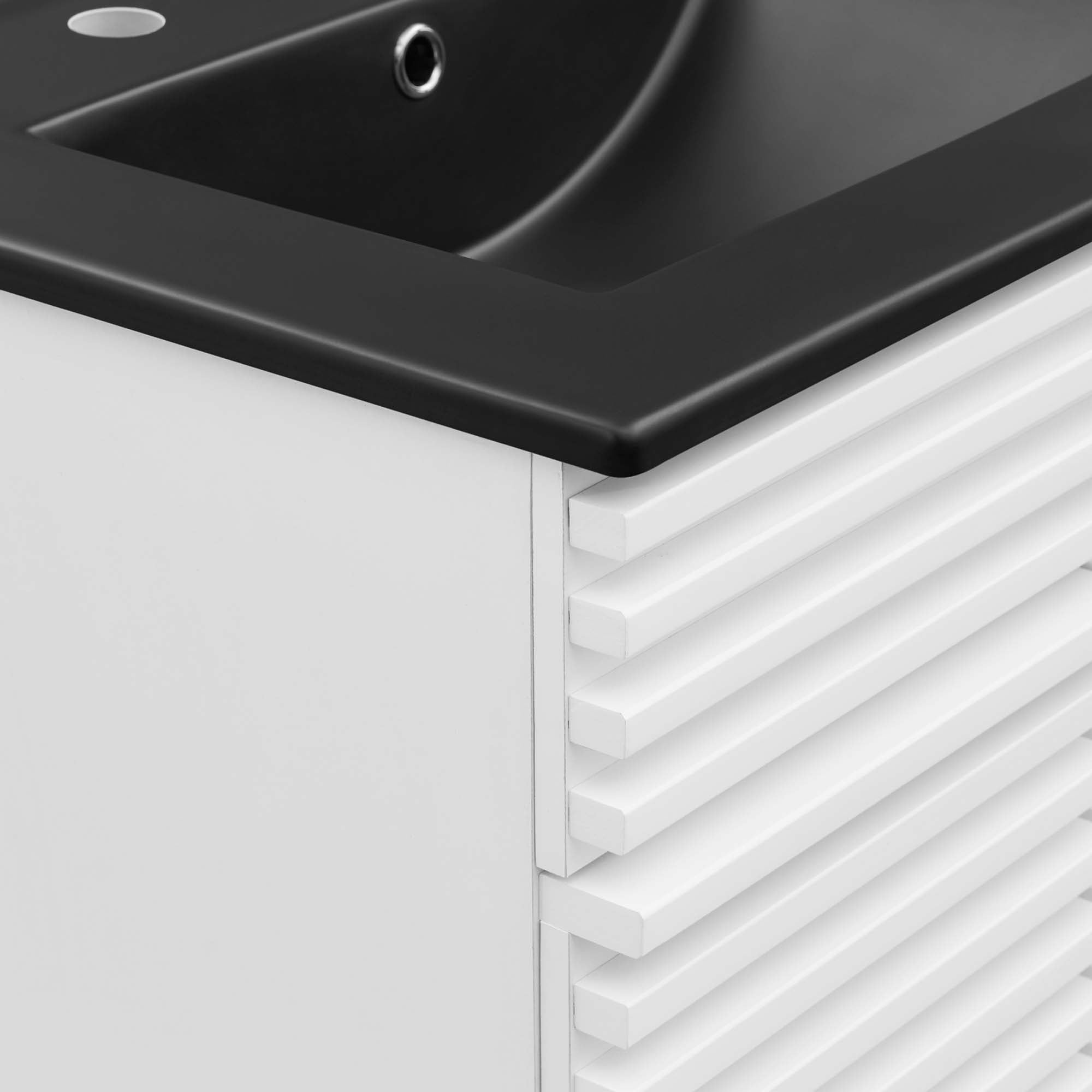 Render 24" Bathroom Vanity, White Black