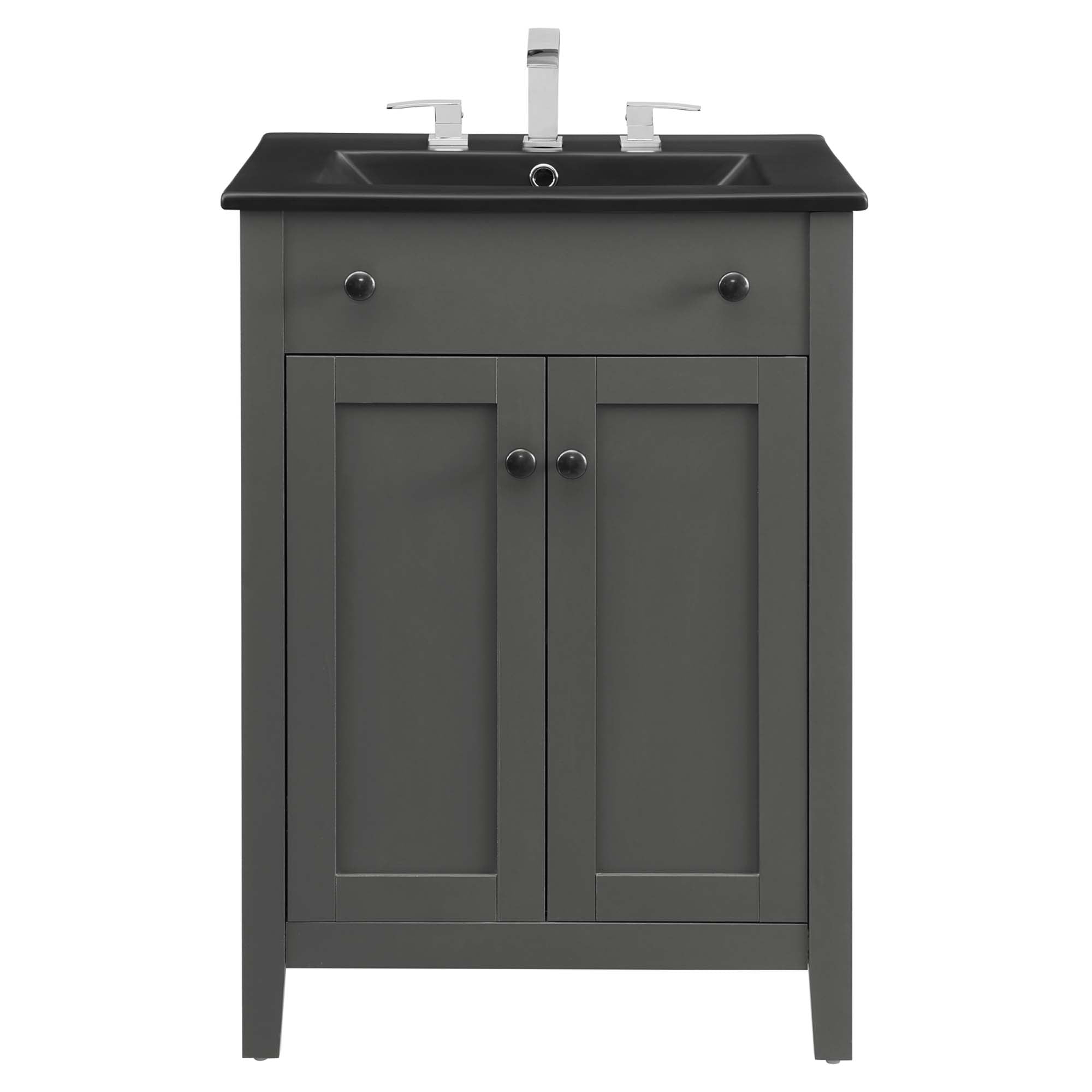 Nantucket 24" Bathroom Vanity, Gray Black