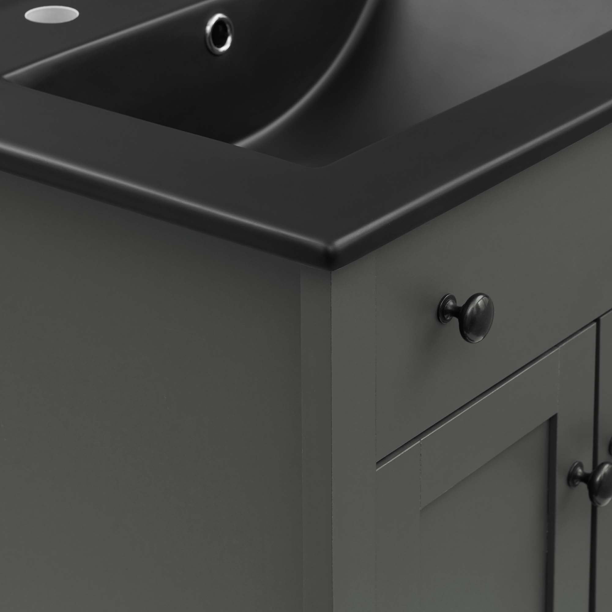 Nantucket 24" Bathroom Vanity, Gray Black