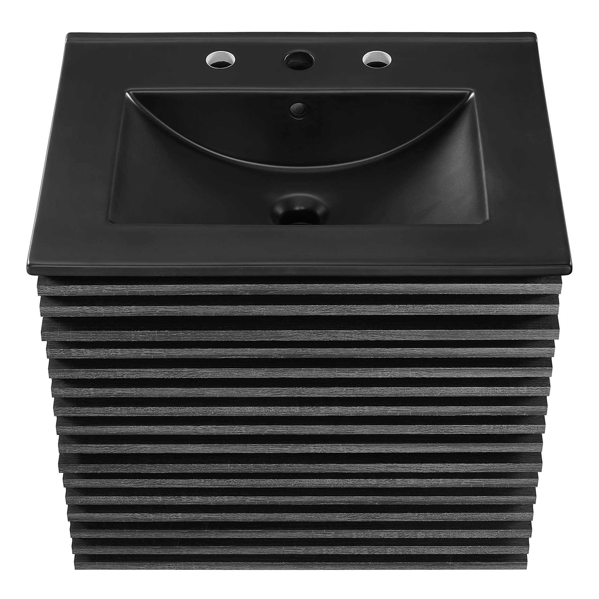 Render 24" Wall-Mount Bathroom Vanity, Charcoal Black