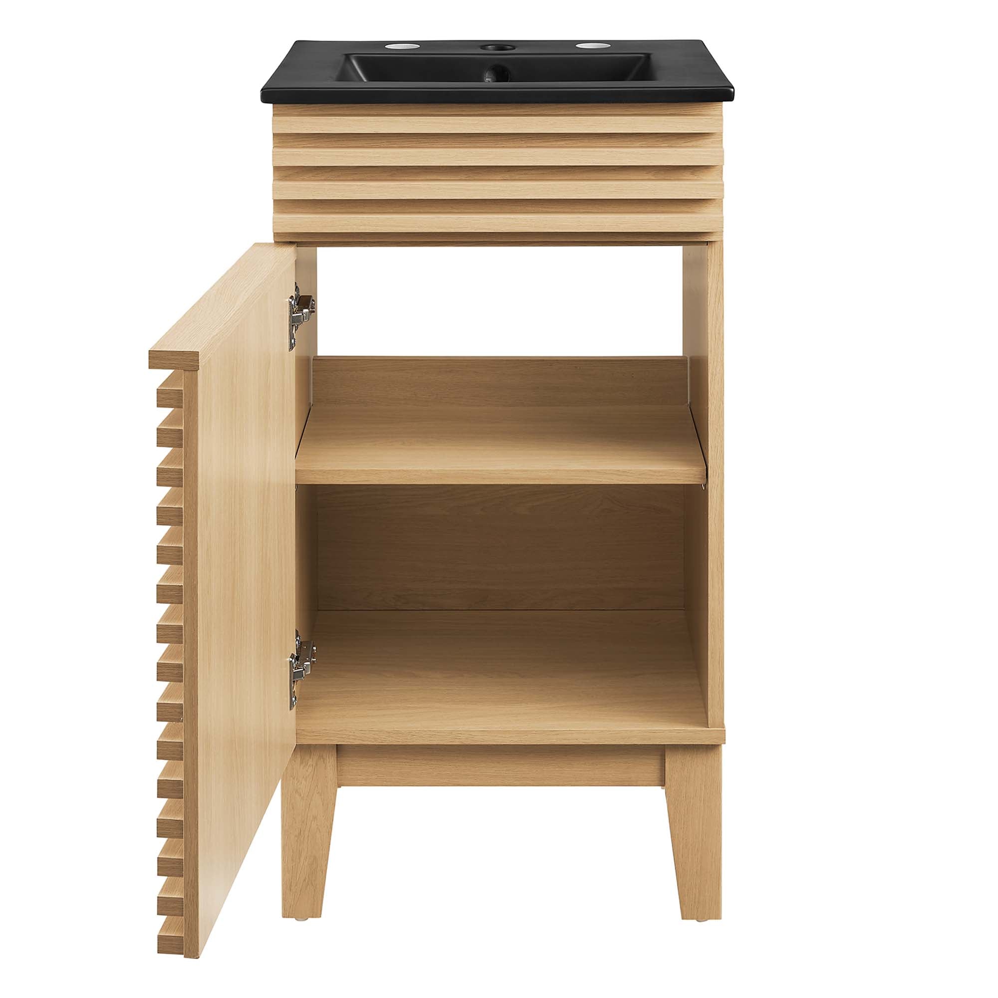 Render 18" Bathroom Vanity, Oak Black
